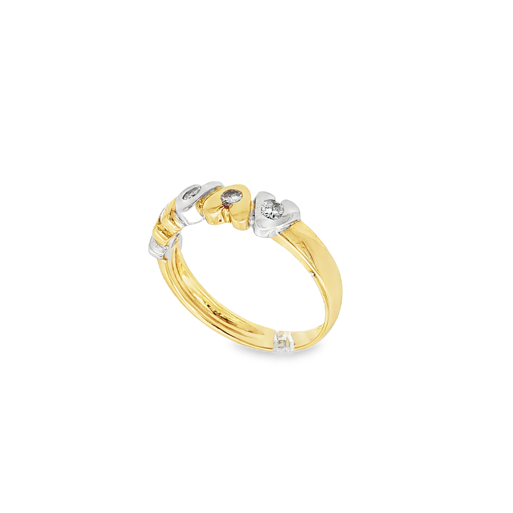 ANILLOS CORAZONES CON DIAMANTES