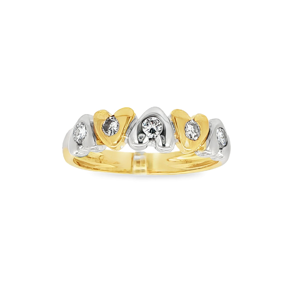 ANILLOS CORAZONES CON DIAMANTES