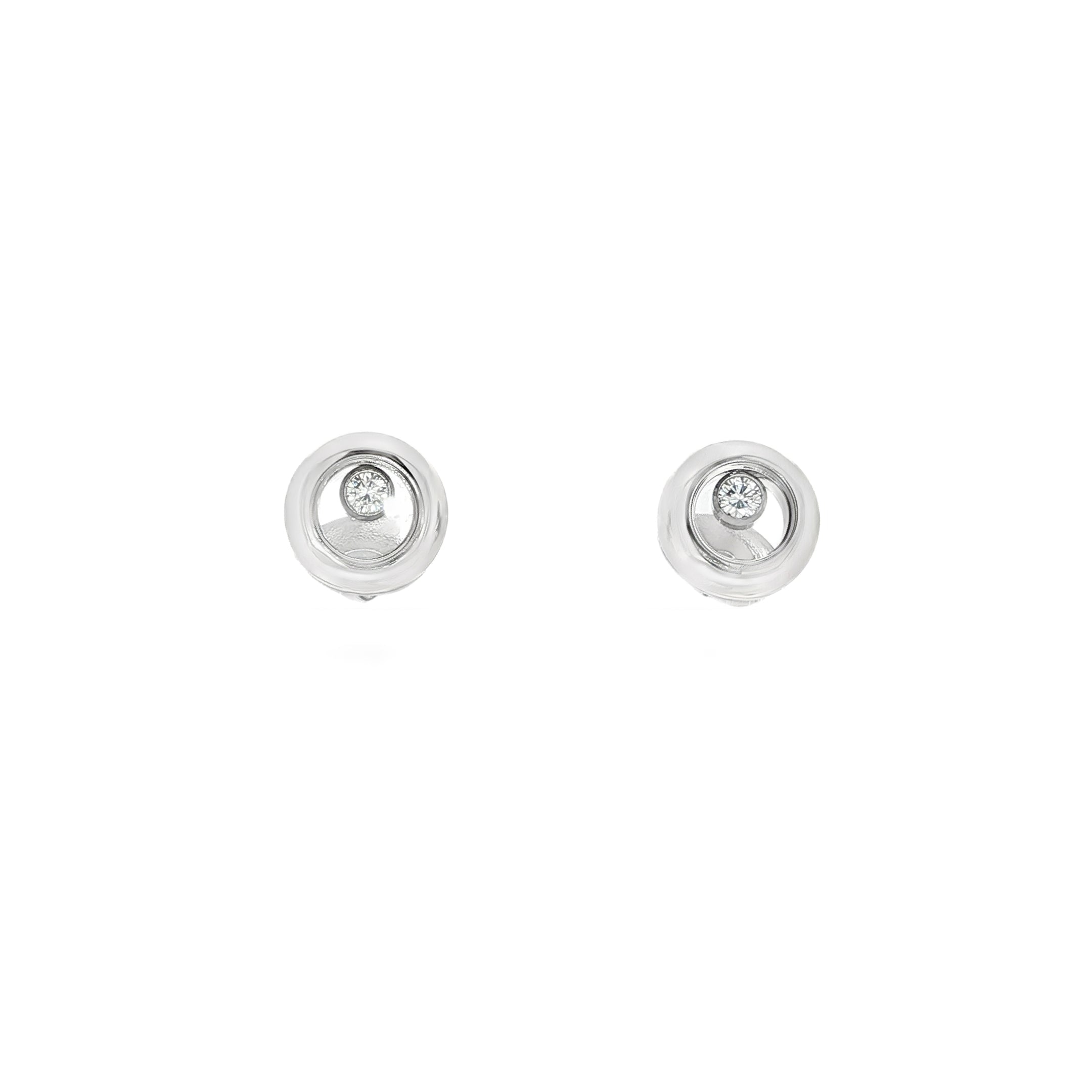 PENDIENTES CHOPARD ORO BLANCO CON DIAMANTE