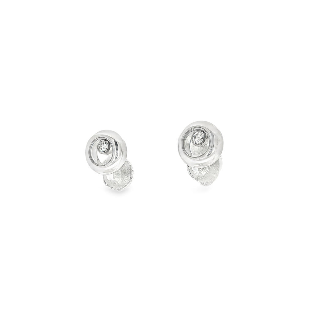 PENDIENTES CHOPARD ORO BLANCO CON DIAMANTE