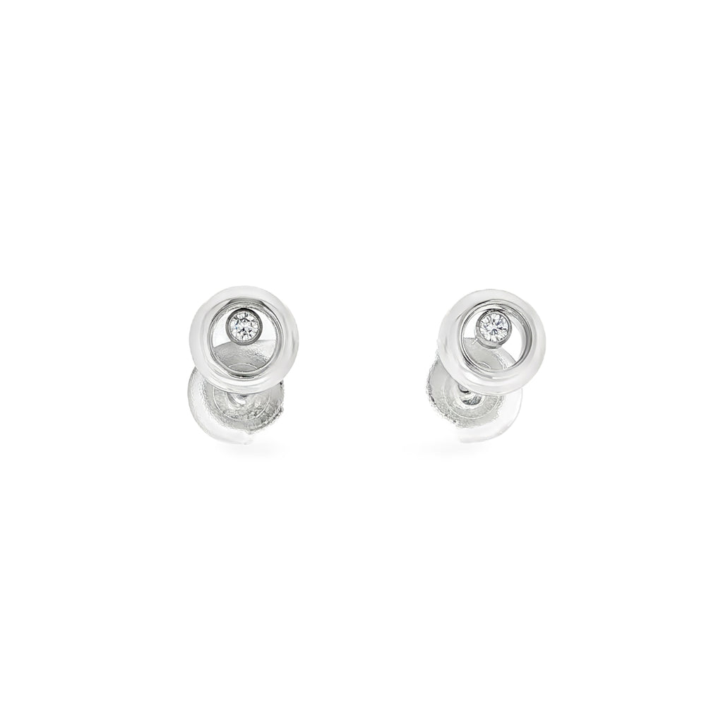 PENDIENTES CHOPARD ORO BLANCO CON DIAMANTE