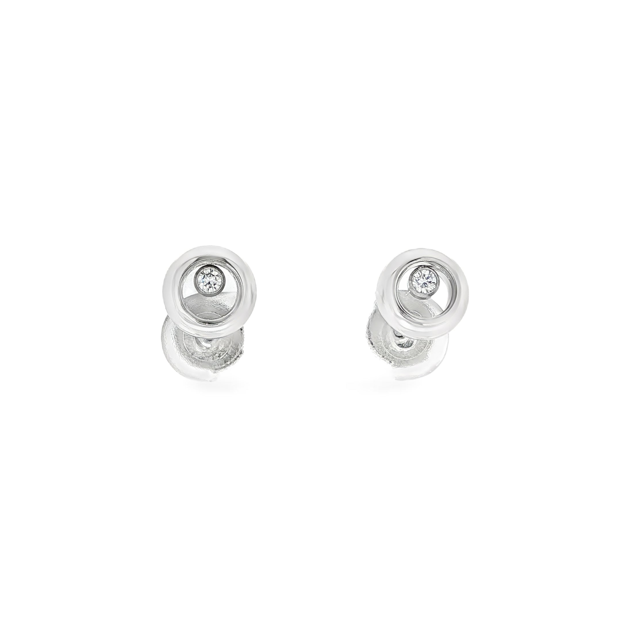 PENDIENTES CHOPARD ORO BLANCO CON DIAMANTE