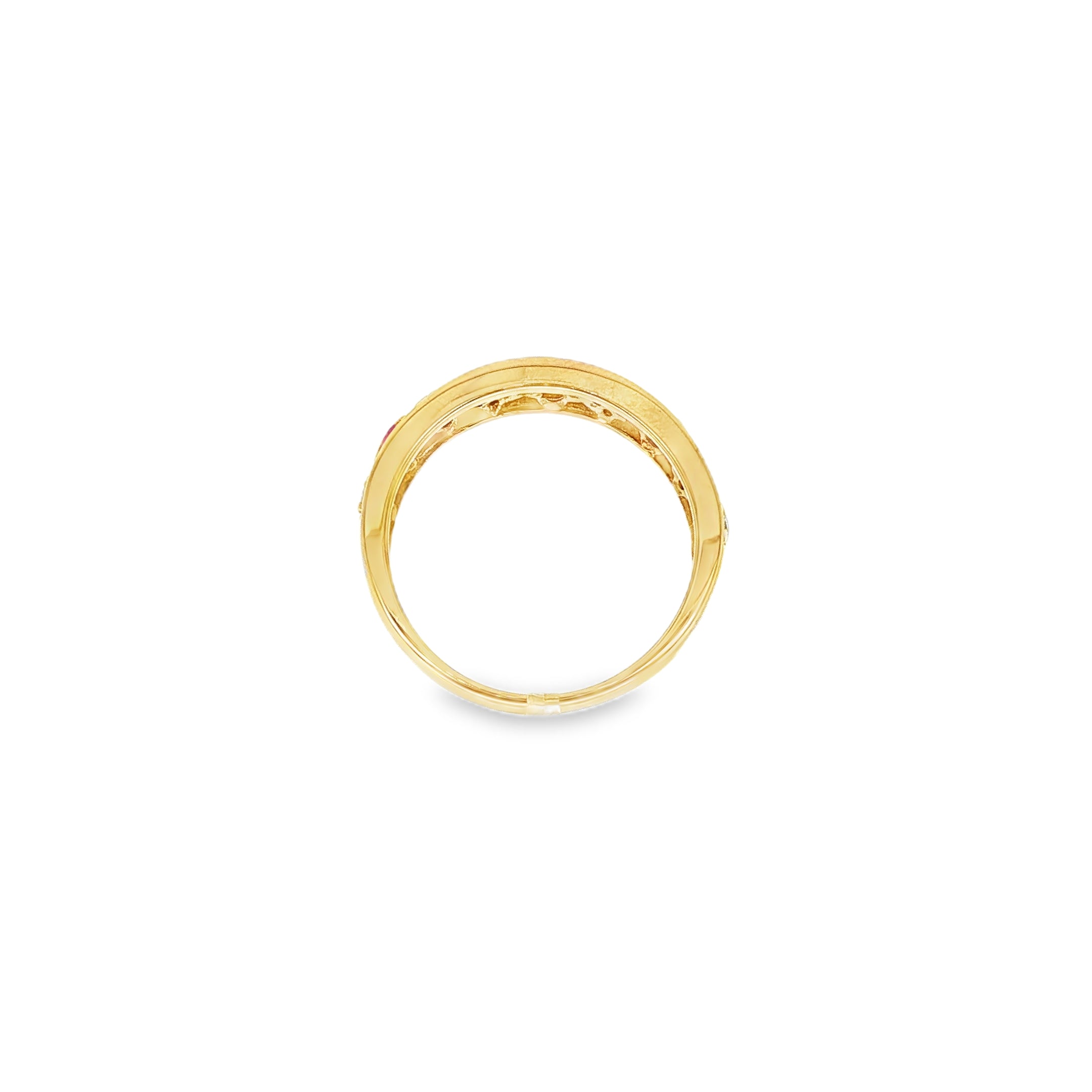 ANILLO CON DIAMANTES Y RUBIES