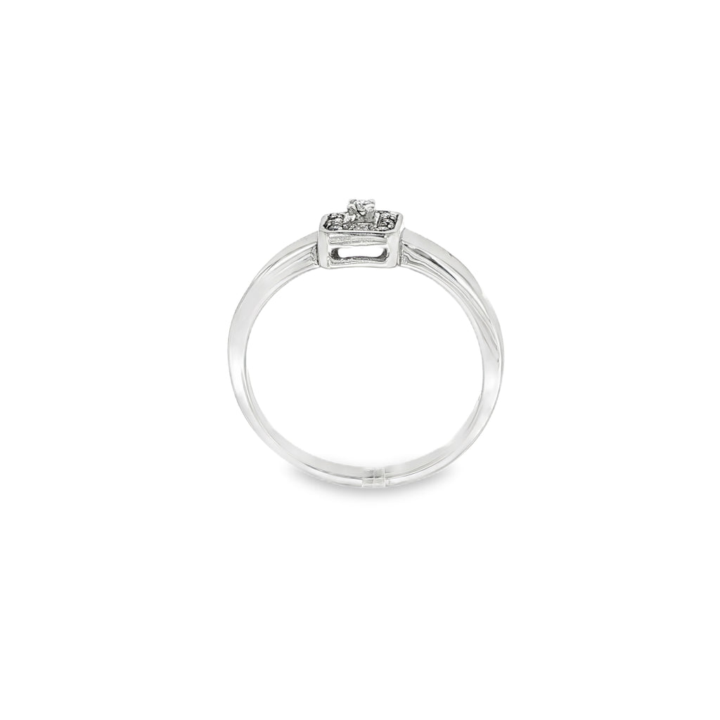 SORTIJA DE ORO BLANCO CON DIAMANTES