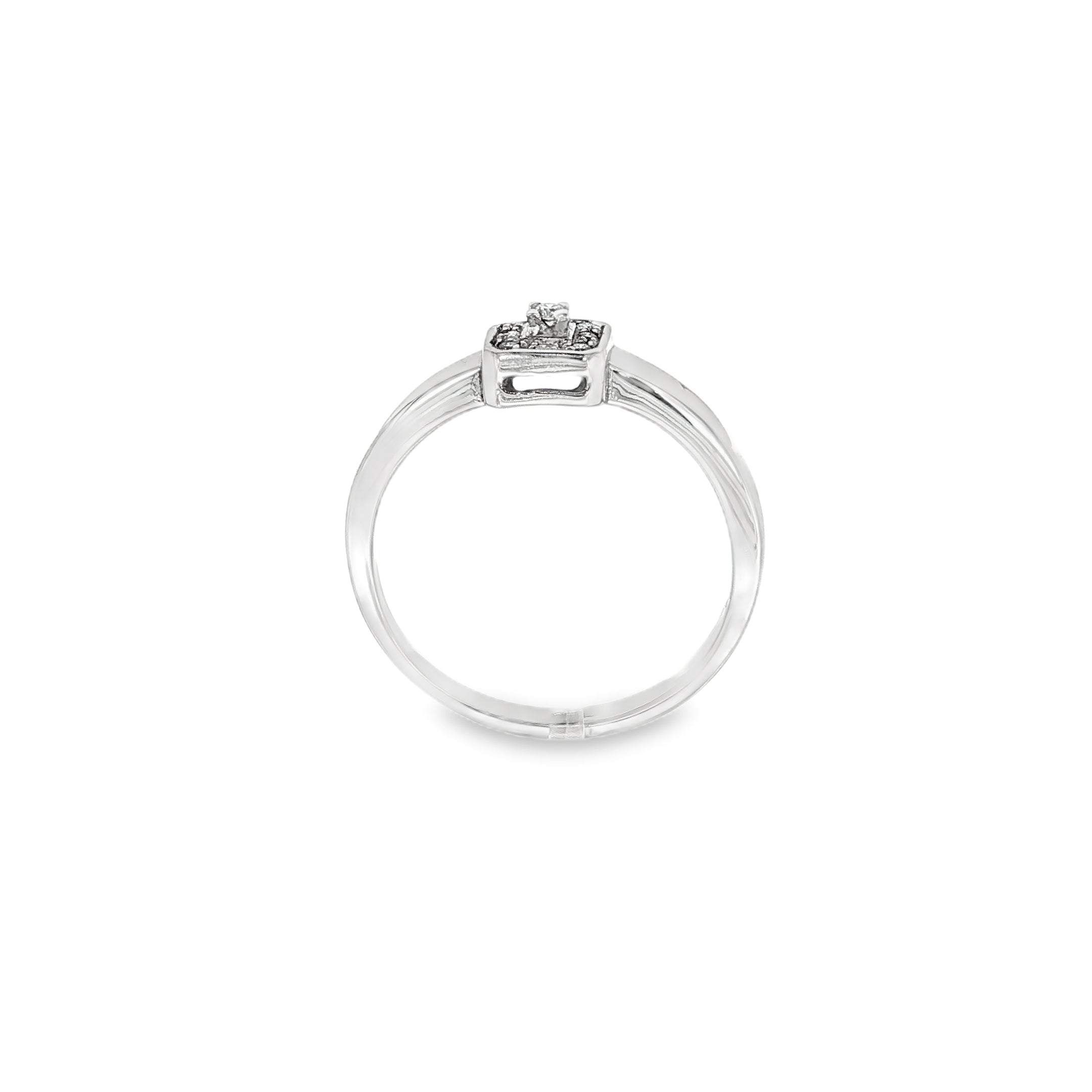 SORTIJA DE ORO BLANCO CON DIAMANTES
