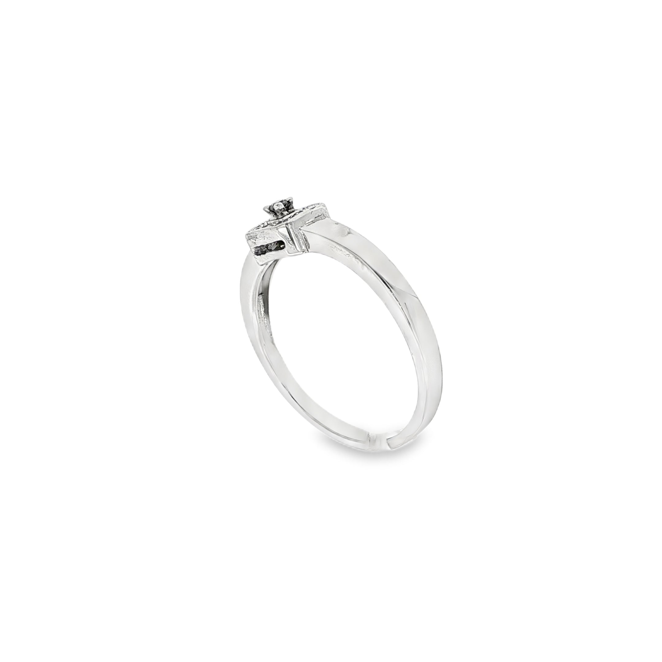 SORTIJA DE ORO BLANCO CON DIAMANTES