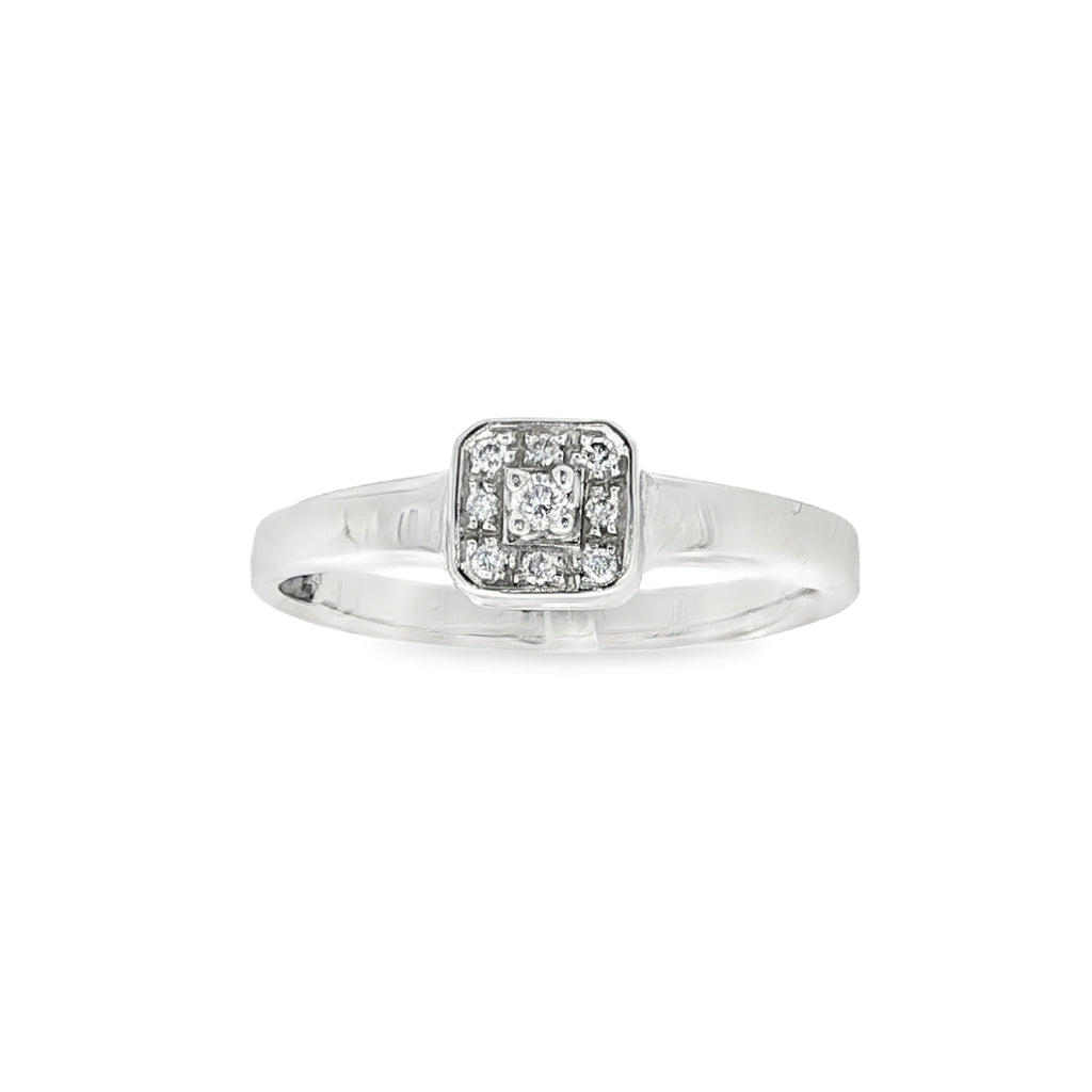 SORTIJA DE ORO BLANCO CON DIAMANTES