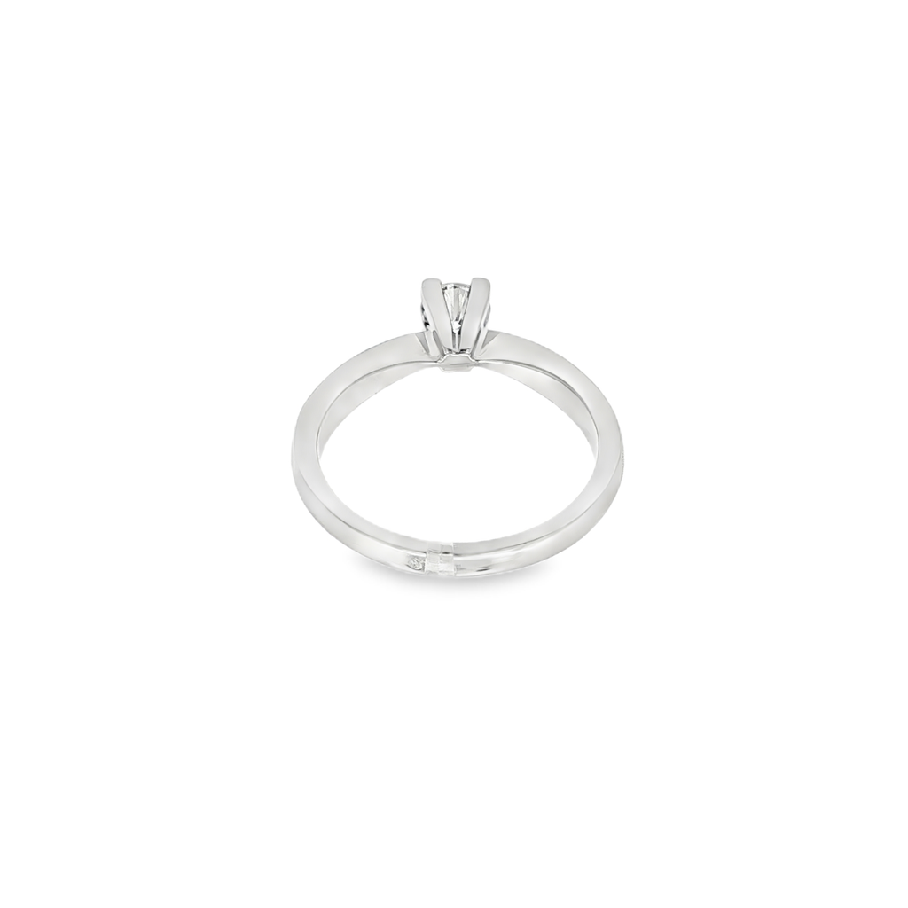 SOLITARIO ORO BLANCO CON DIAMANTE