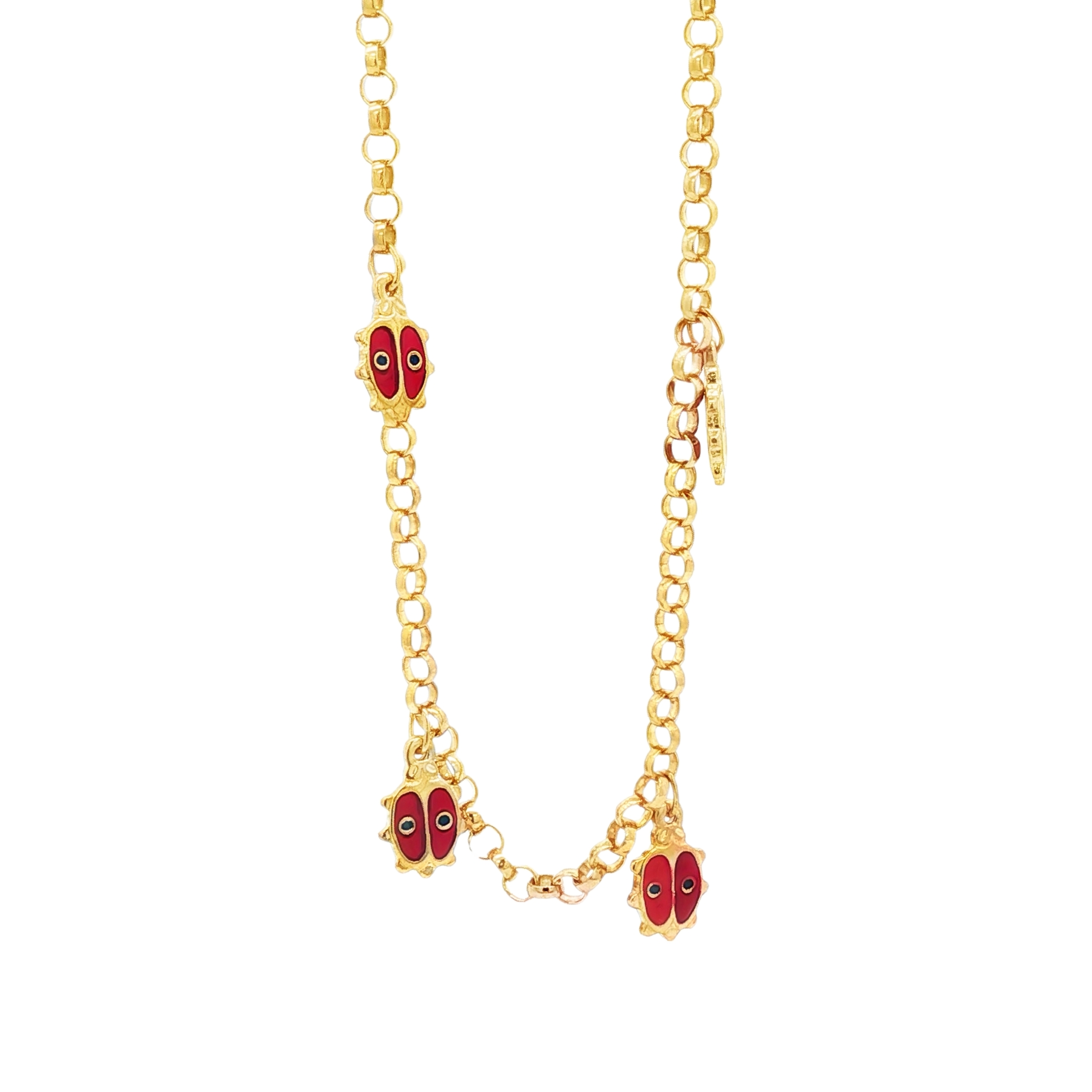 PULSERA ROLO CON COLGANTES DE MARIQUITAS