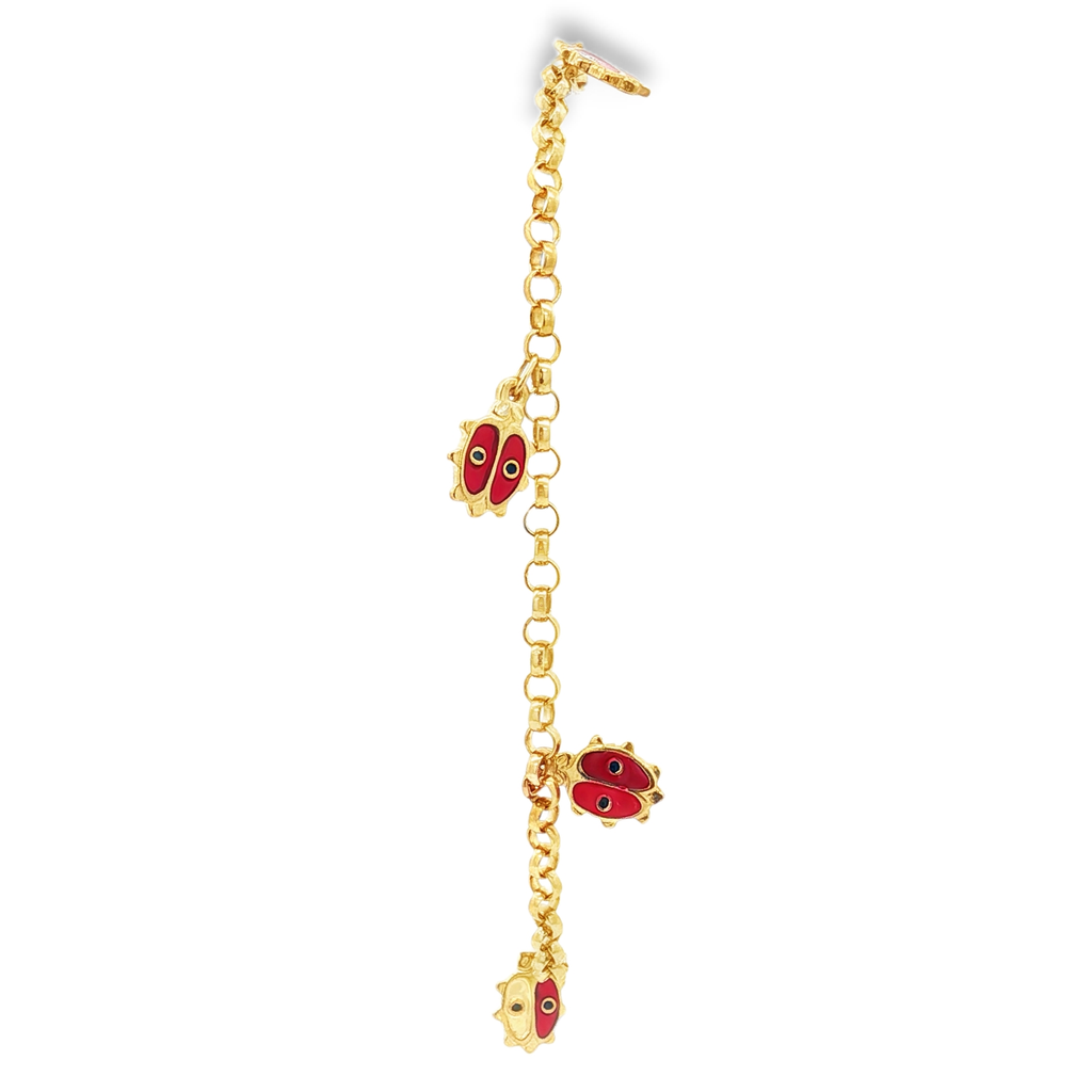 PULSERA ROLO CON COLGANTES DE MARIQUITAS
