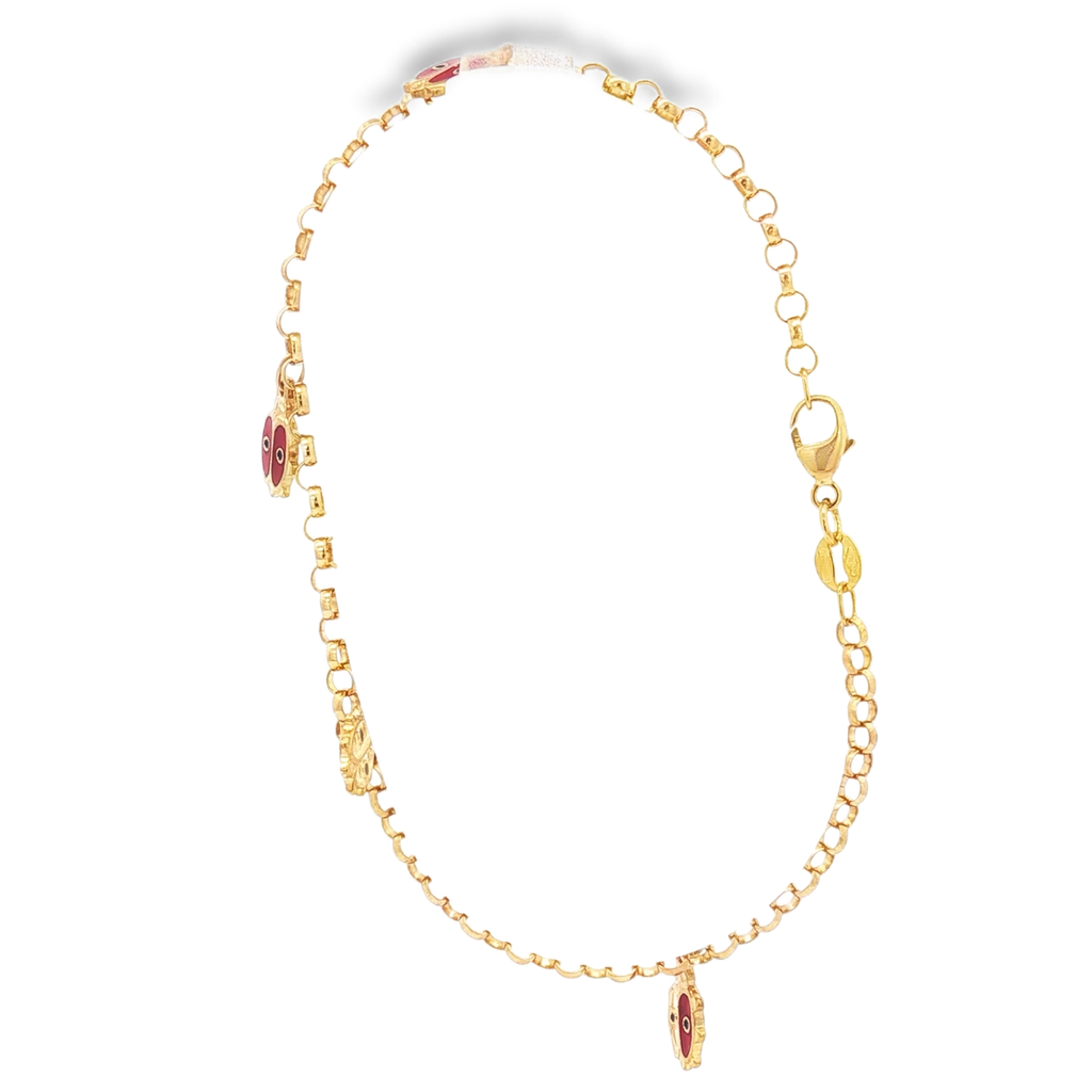 PULSERA ROLO CON COLGANTES DE MARIQUITAS