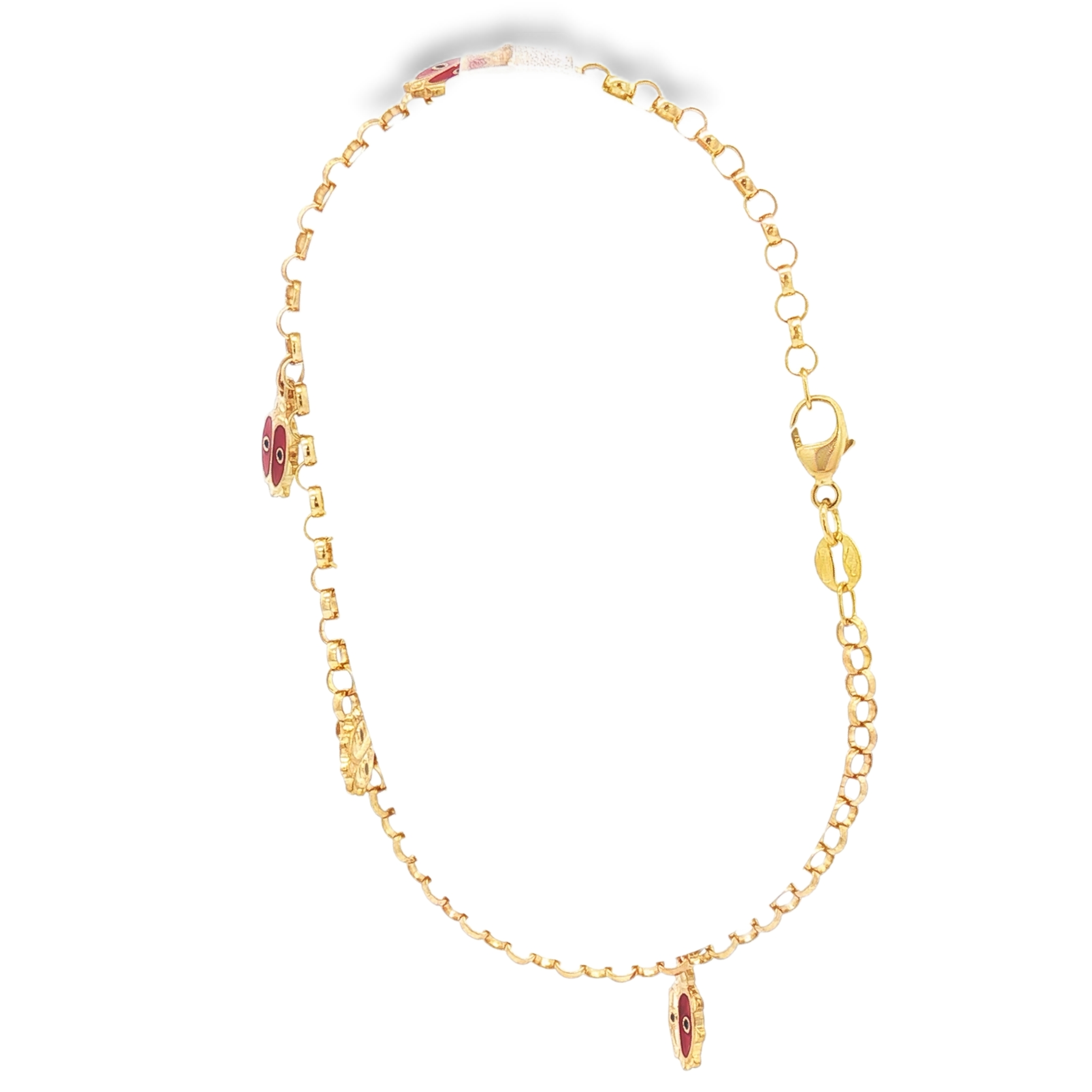 PULSERA ROLO CON COLGANTES DE MARIQUITAS