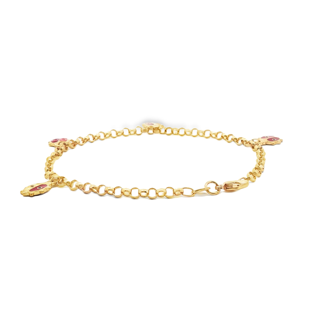 PULSERA ROLO CON COLGANTES DE MARIQUITAS
