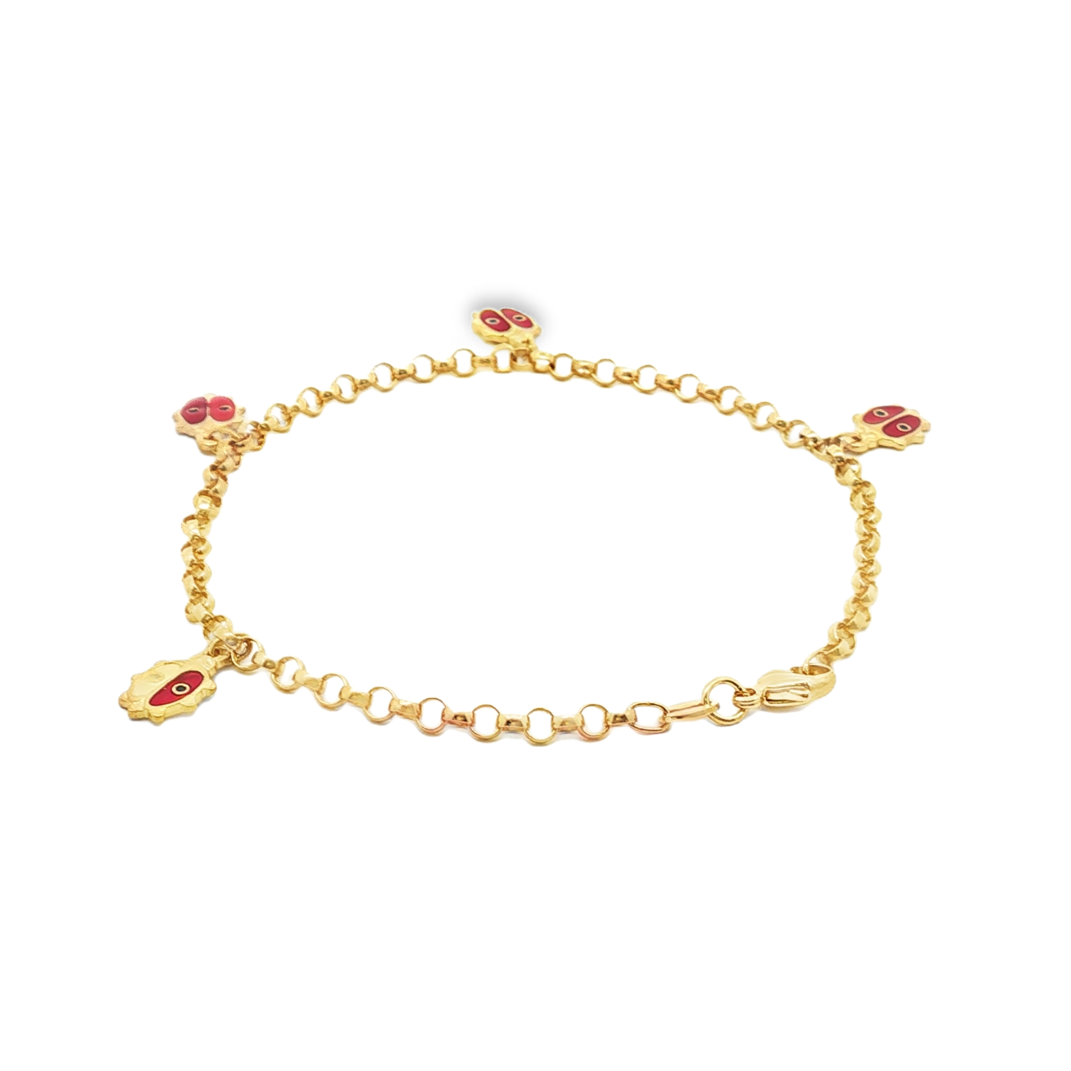 PULSERA ROLO CON COLGANTES DE MARIQUITAS