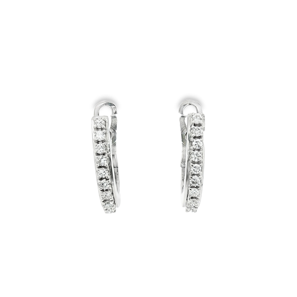 PENDIENTES DE ORO BLANCO CON DIAMANTES