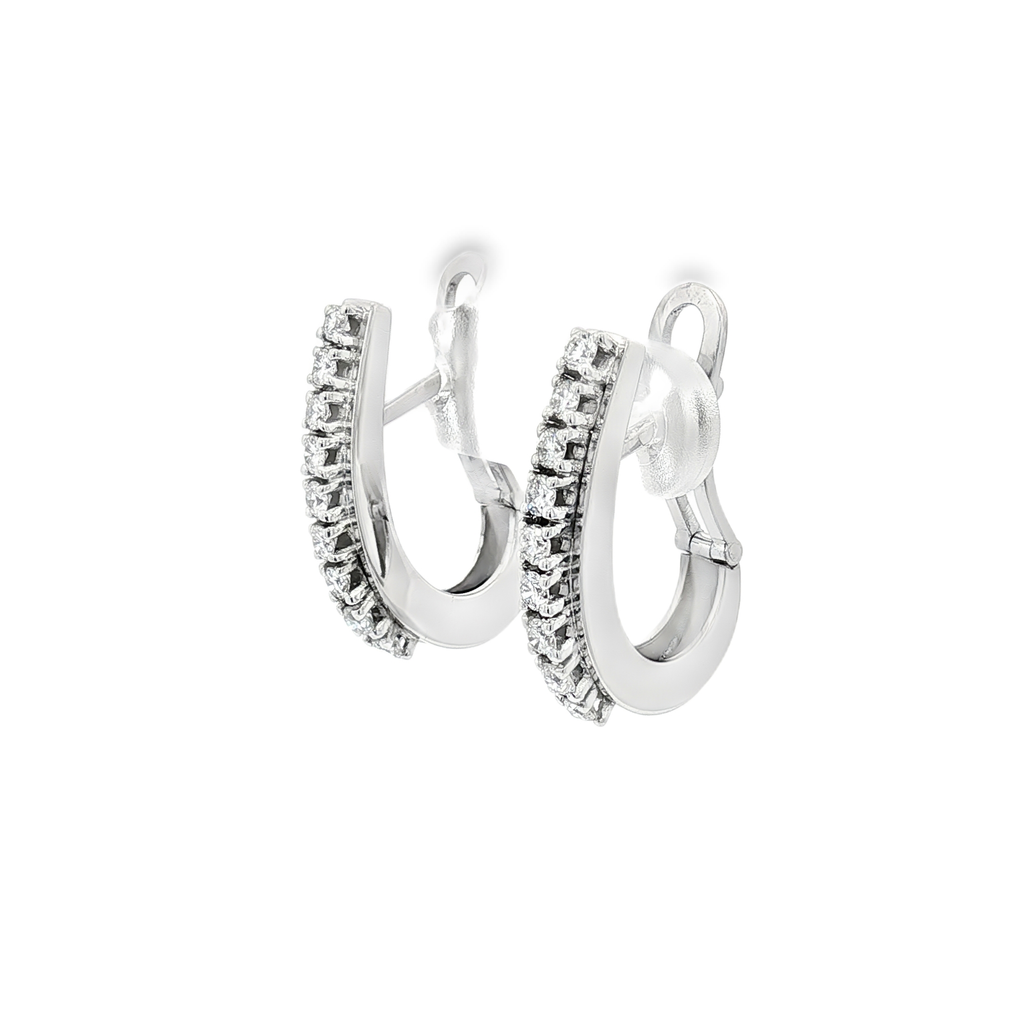 PENDIENTES DE ORO BLANCO CON DIAMANTES