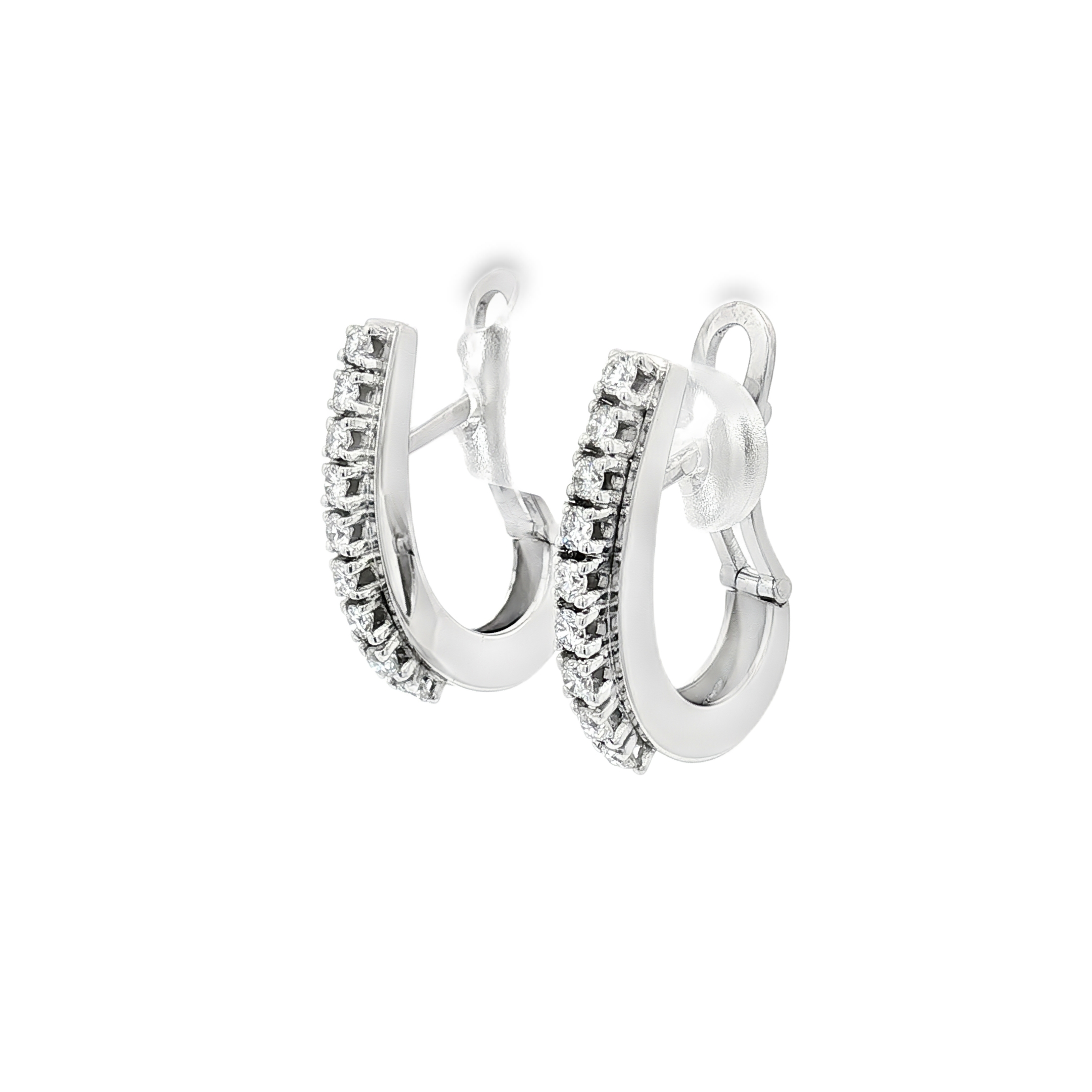 PENDIENTES DE ORO BLANCO CON DIAMANTES