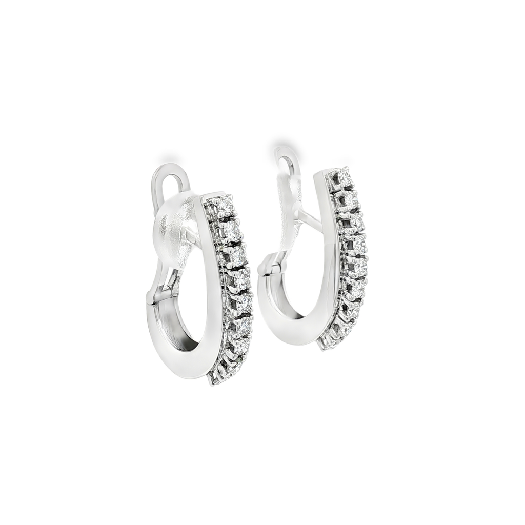 PENDIENTES DE ORO BLANCO CON DIAMANTES