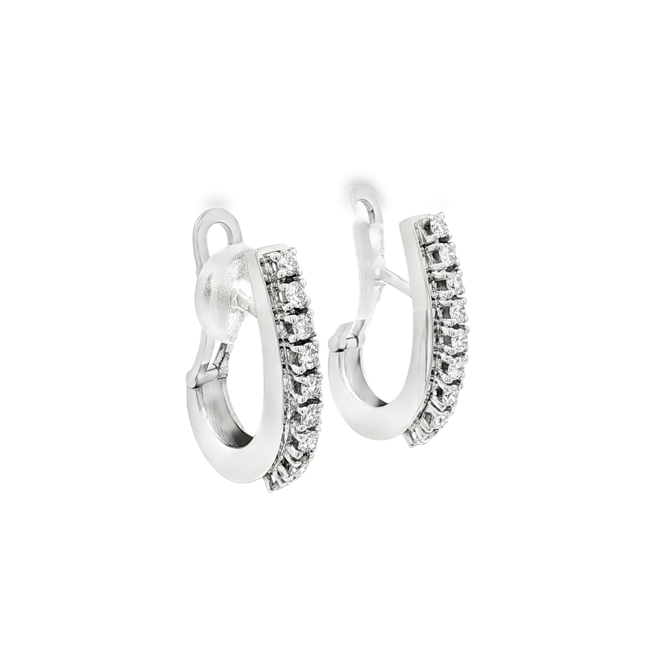 PENDIENTES DE ORO BLANCO CON DIAMANTES