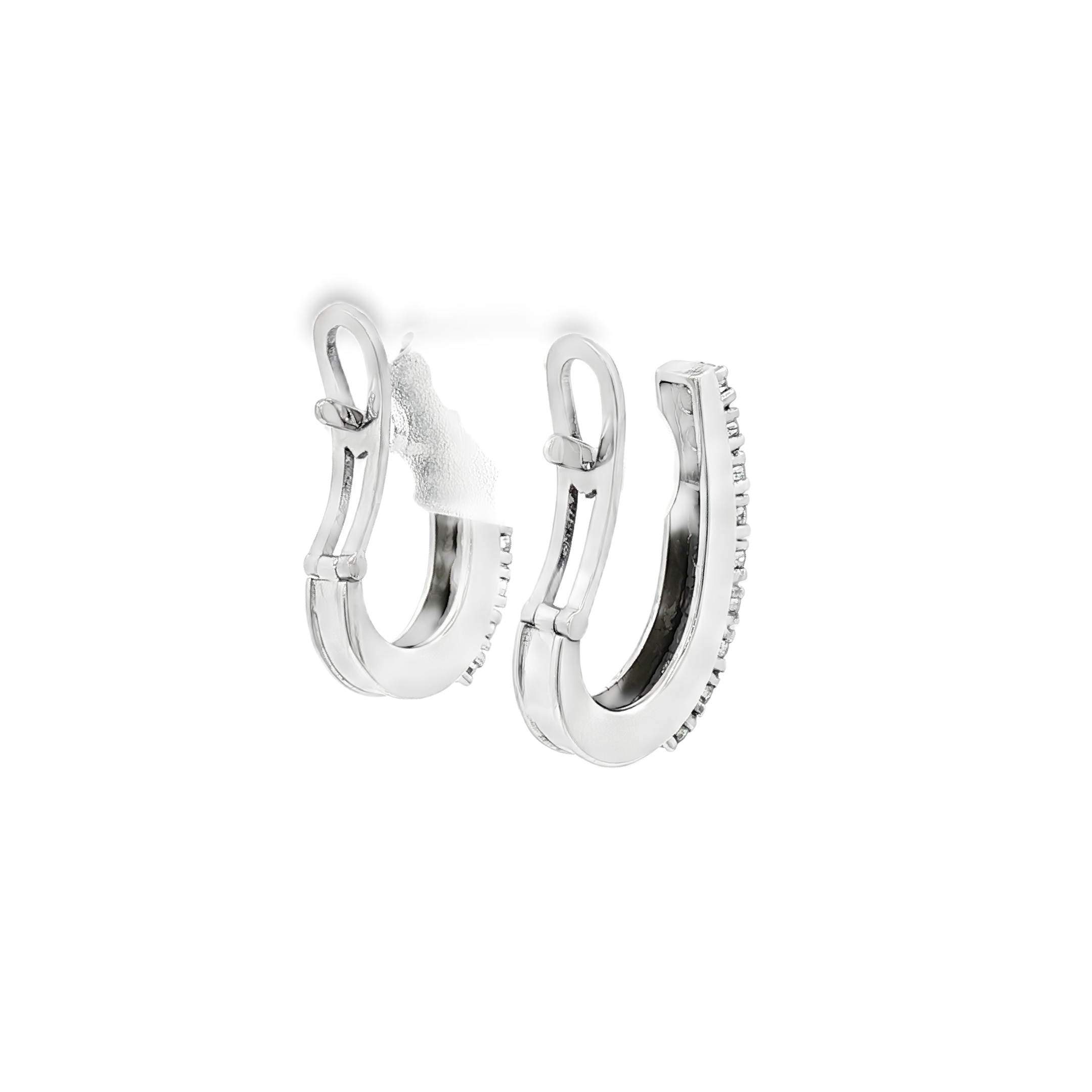PENDIENTES DE ORO BLANCO CON DIAMANTES