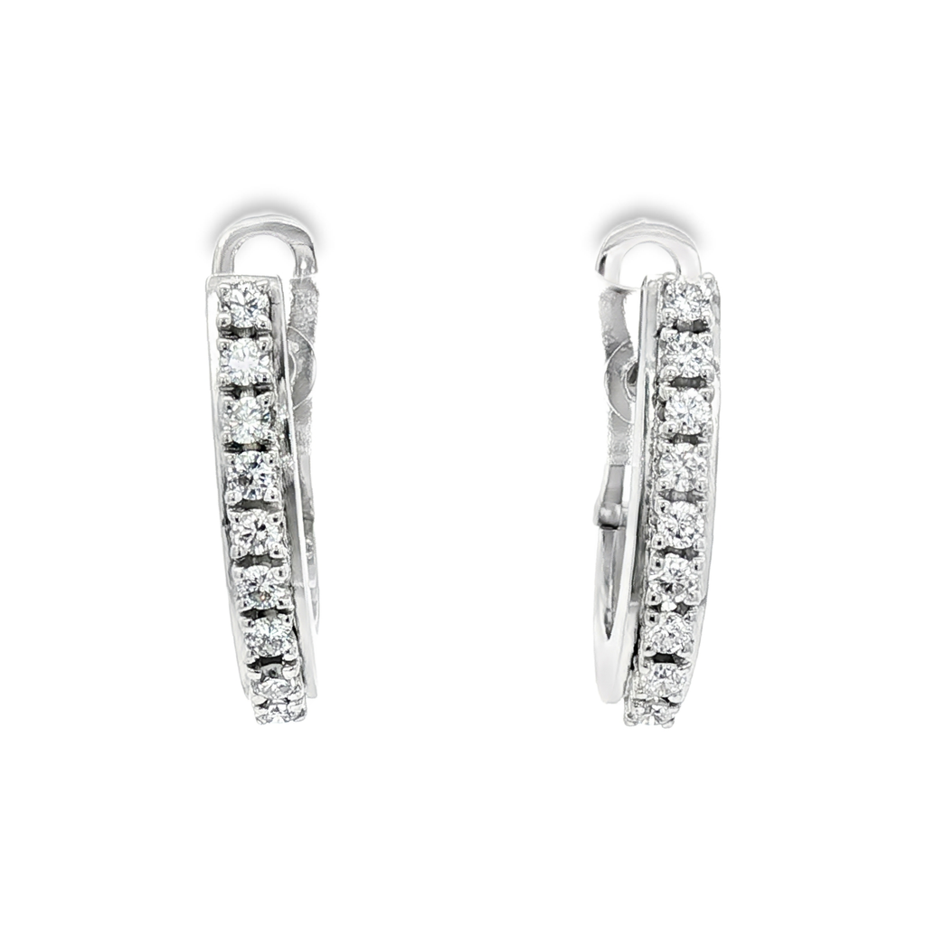 PENDIENTES DE ORO BLANCO CON DIAMANTES