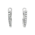 PENDIENTES DE ORO BLANCO CON DIAMANTES