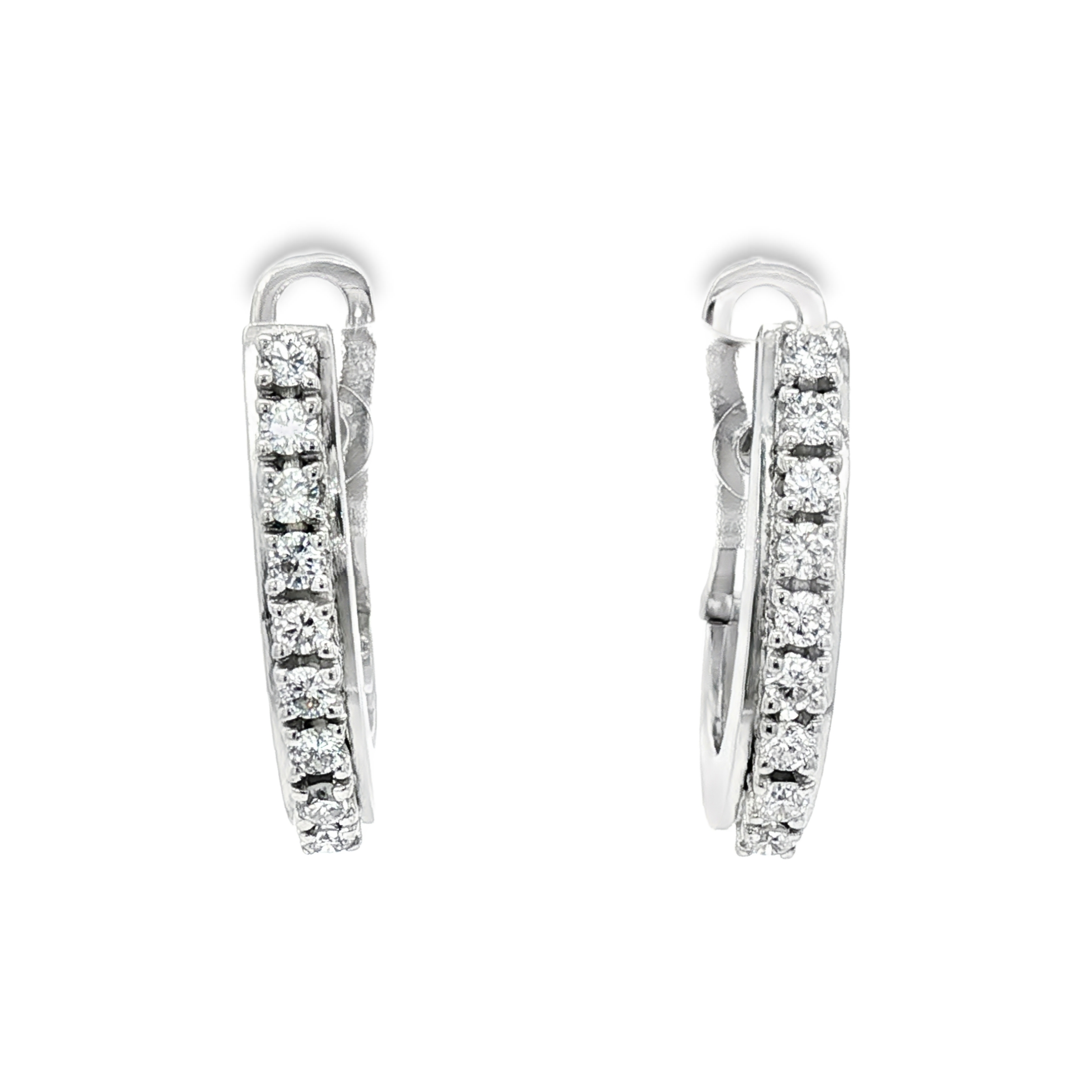 PENDIENTES DE ORO BLANCO CON DIAMANTES