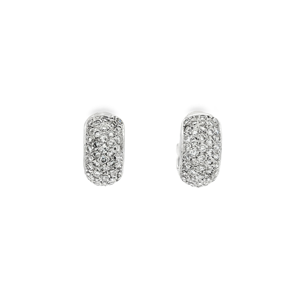 PENDIENTES ARO DE ORO BLANCO CON DIAMANTES