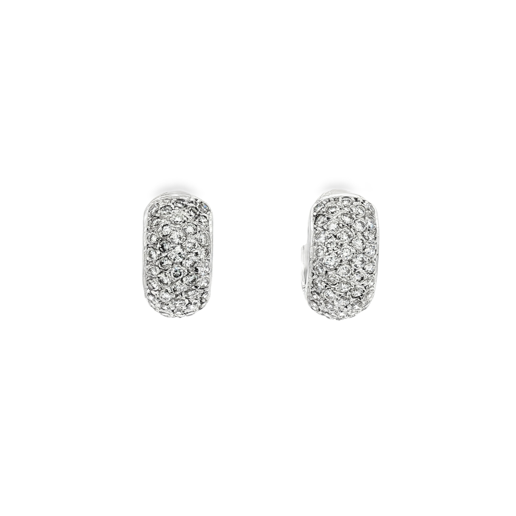 PENDIENTES ARO DE ORO BLANCO CON DIAMANTES
