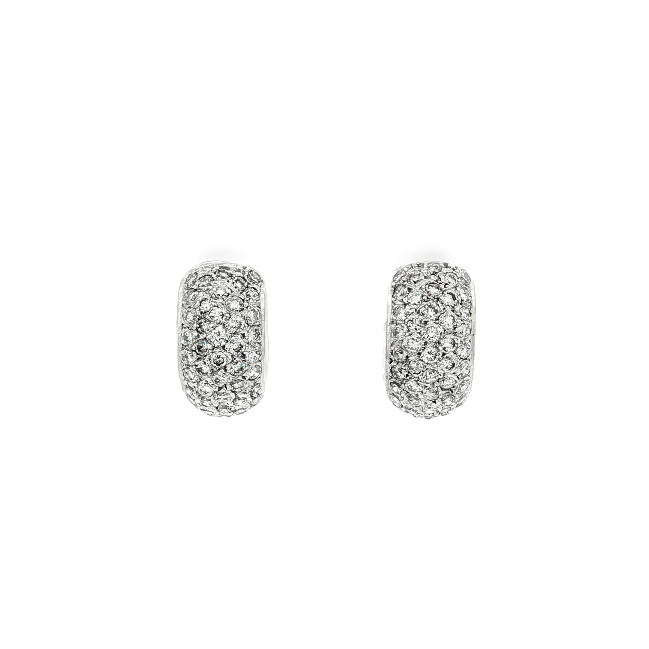 PENDIENTES ARO DE ORO BLANCO CON DIAMANTES