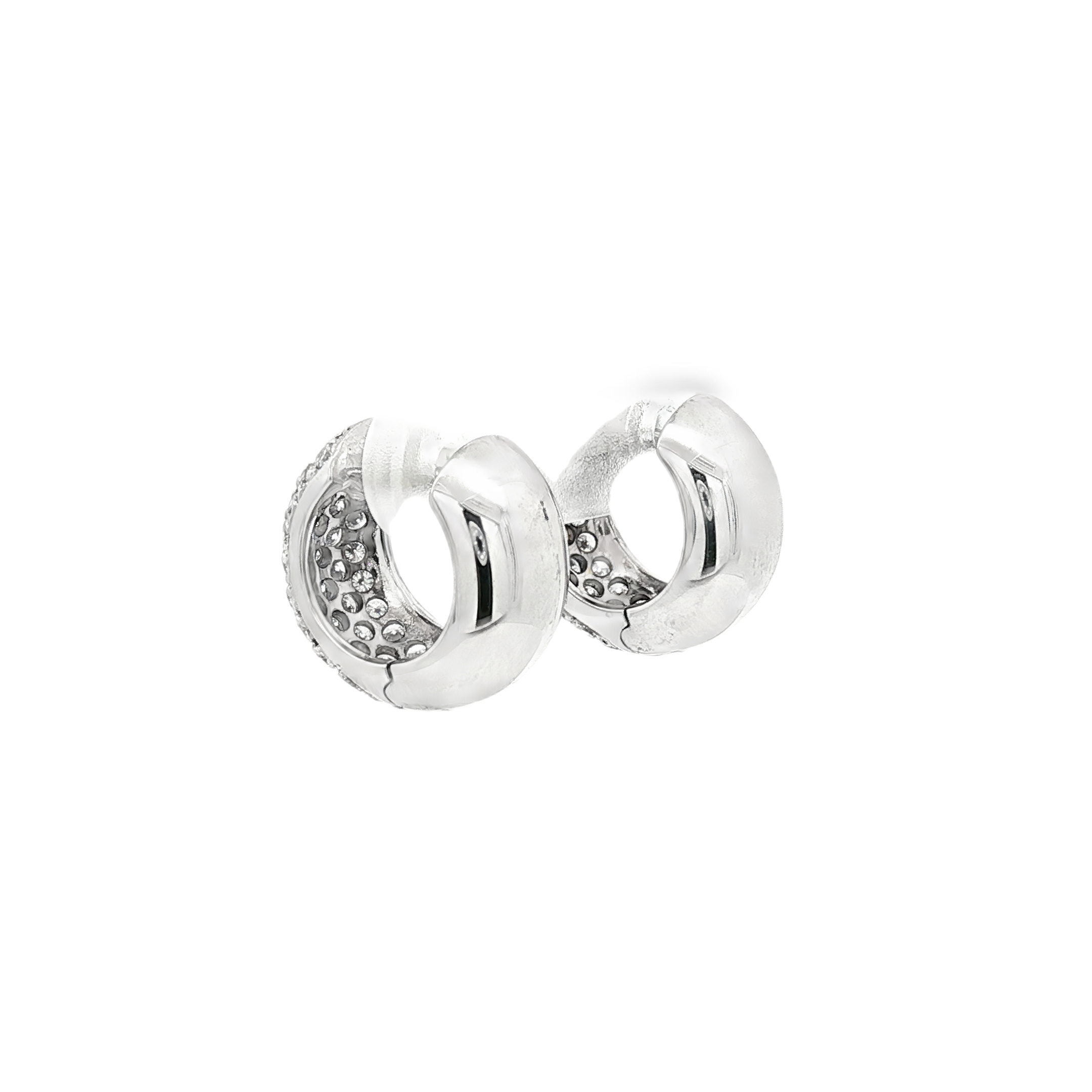 PENDIENTES ARO DE ORO BLANCO CON DIAMANTES