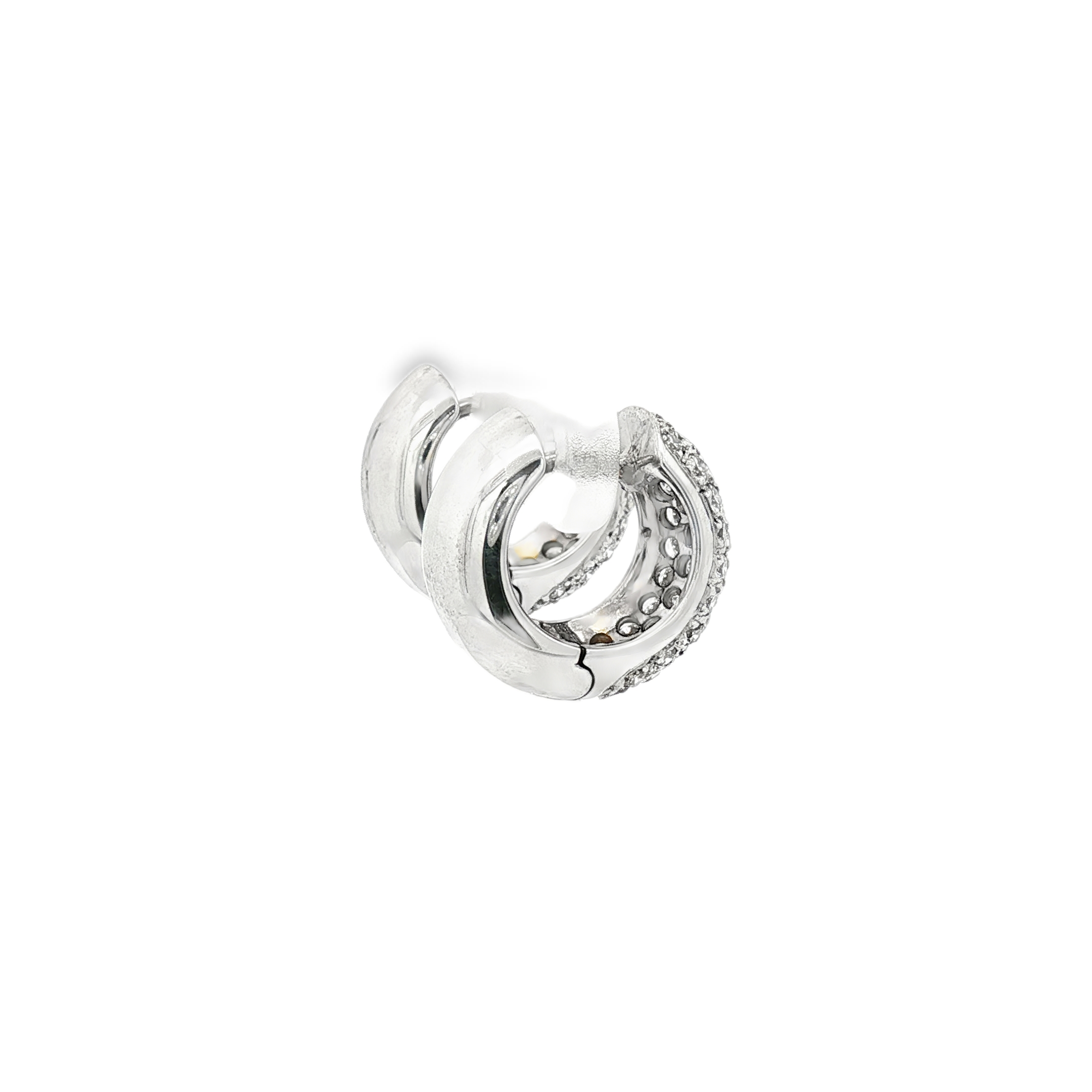 PENDIENTES ARO DE ORO BLANCO CON DIAMANTES