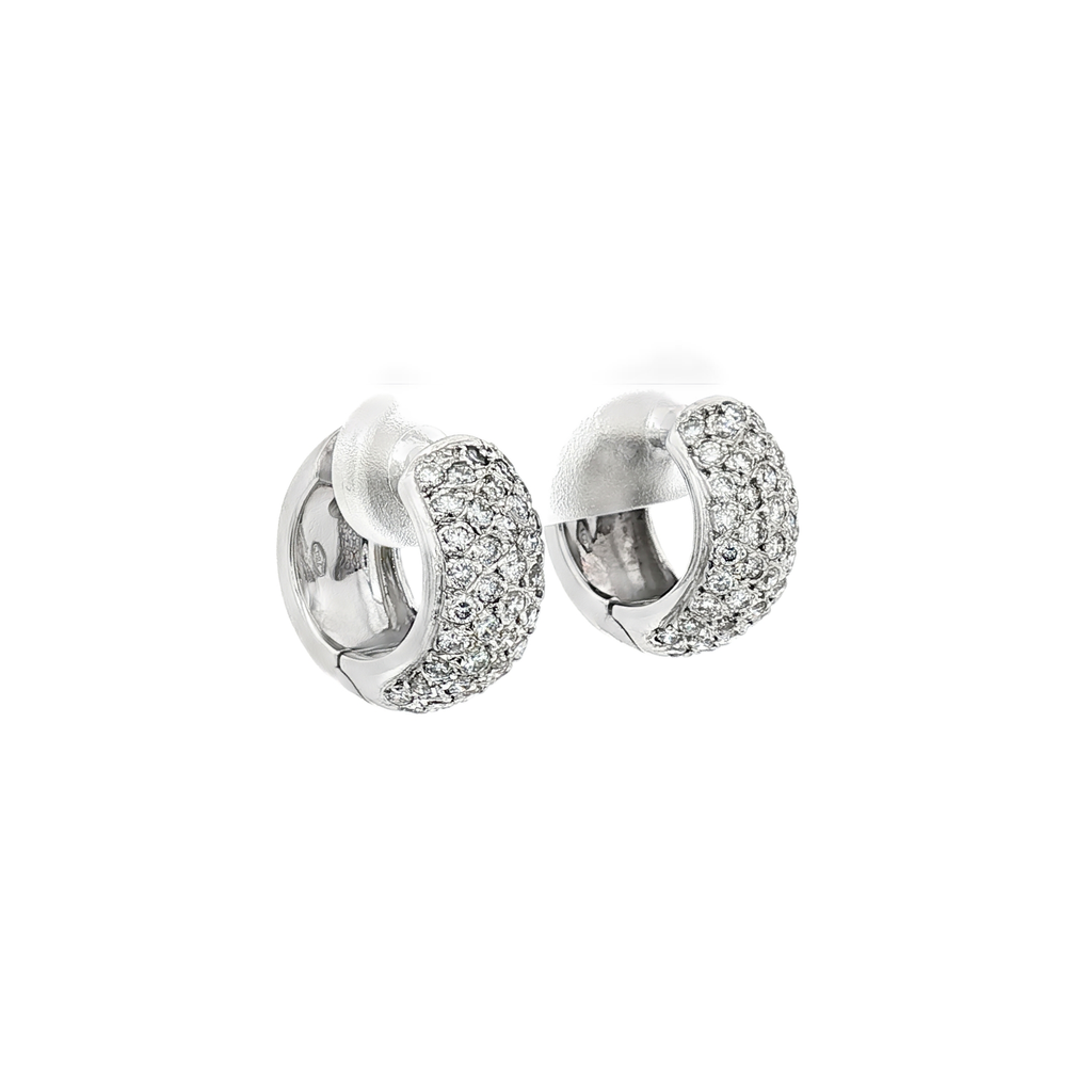 PENDIENTES ARO DE ORO BLANCO CON DIAMANTES