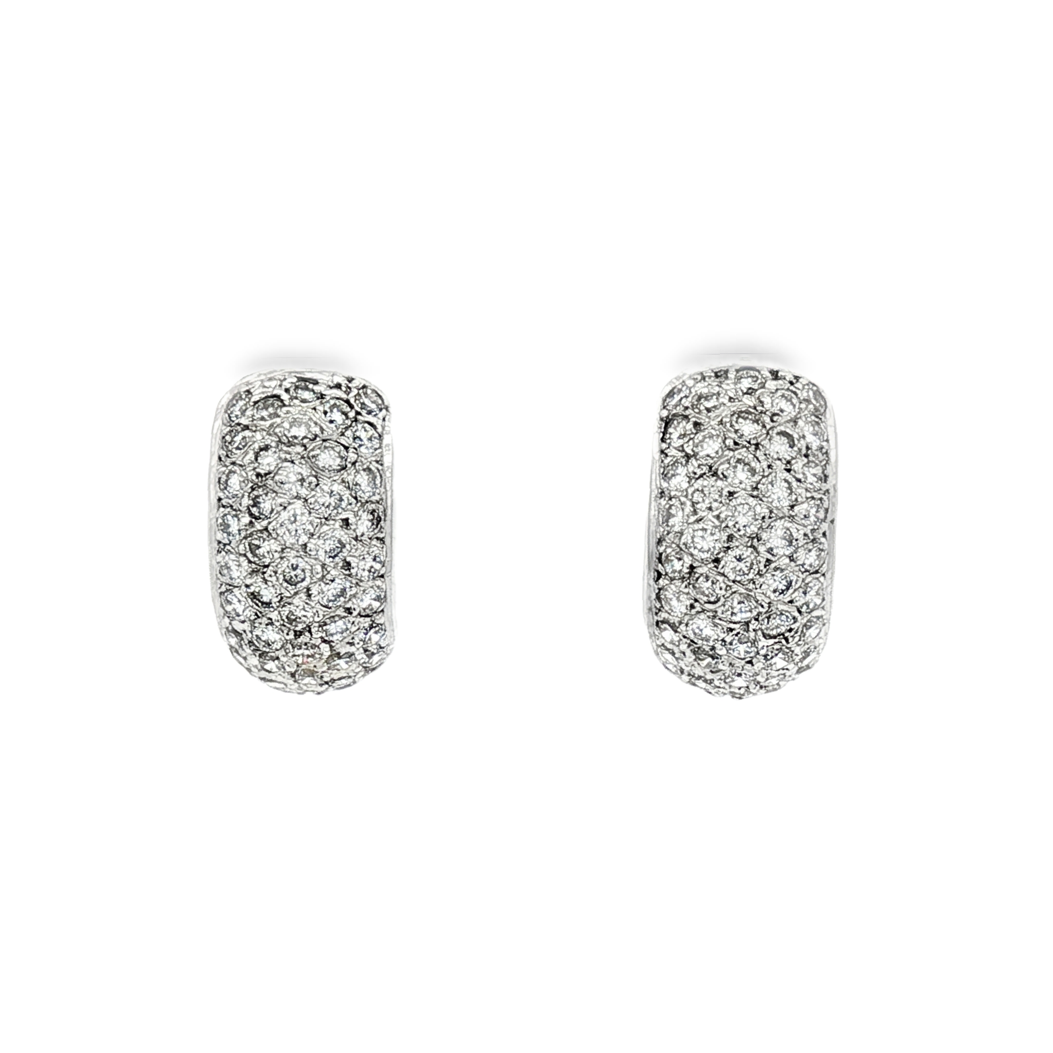 PENDIENTES ARO DE ORO BLANCO CON DIAMANTES