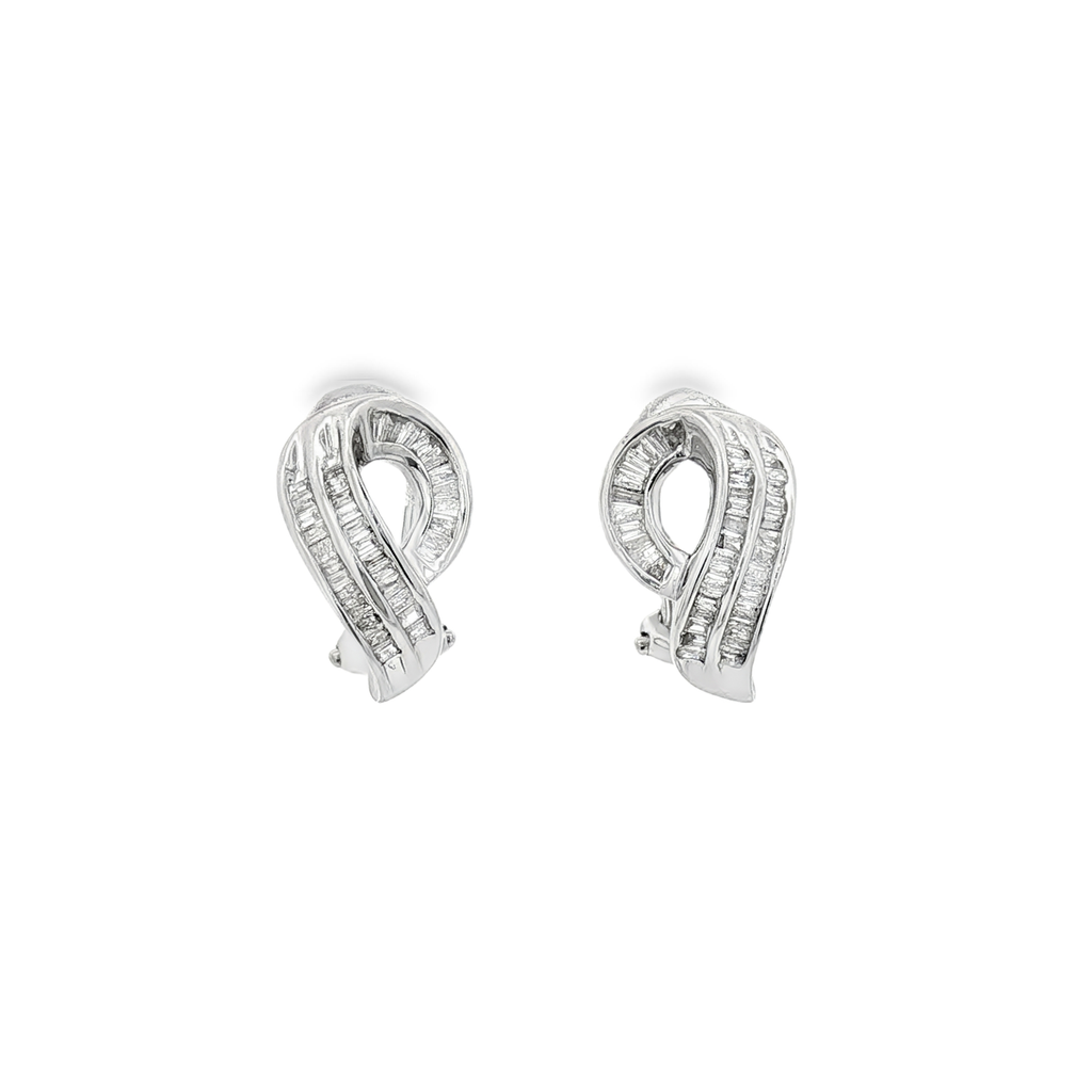 PENDIENTES DE ORO BLANCO CON DIAMANTES