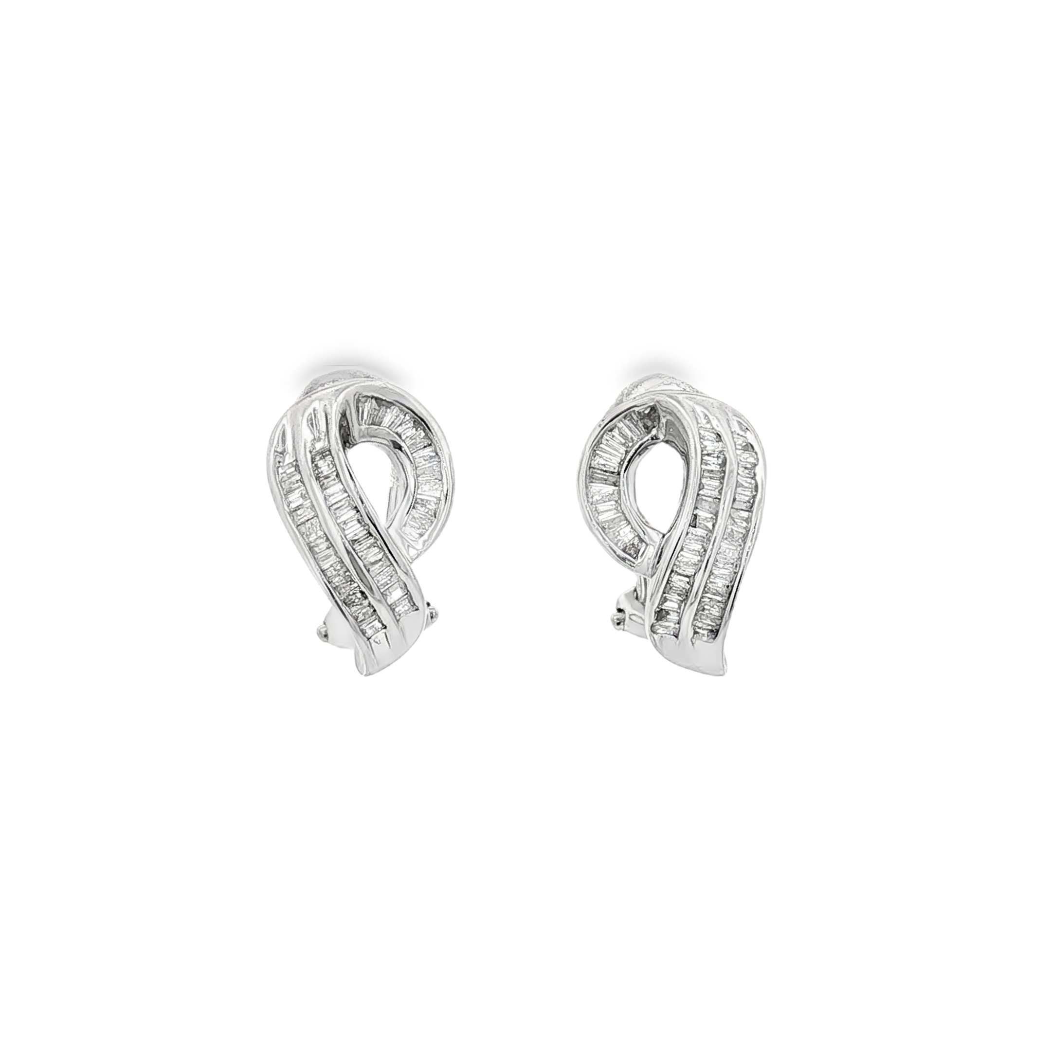 PENDIENTES DE ORO BLANCO CON DIAMANTES