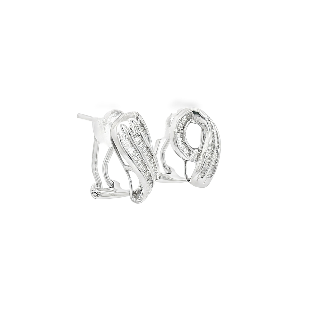 PENDIENTES DE ORO BLANCO CON DIAMANTES