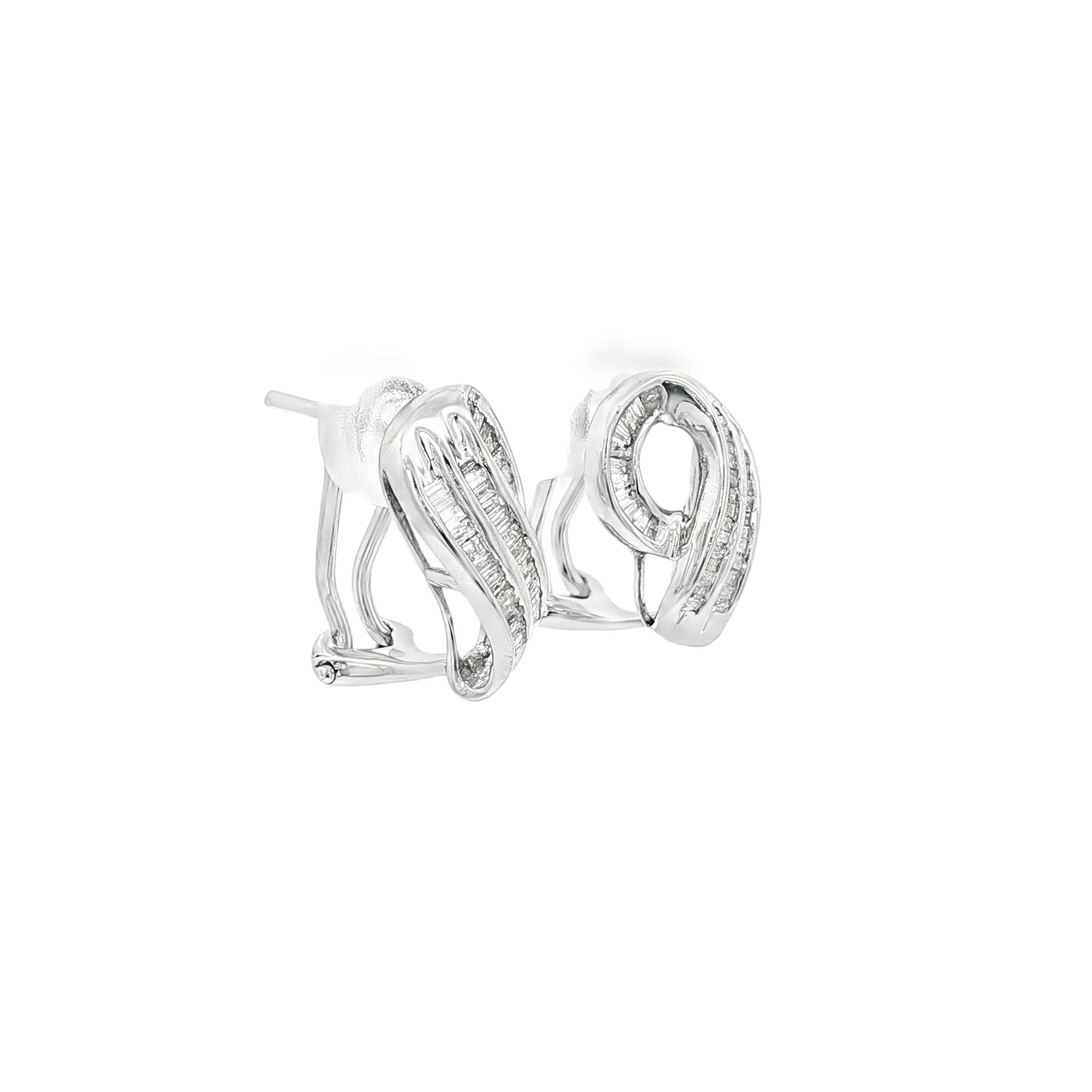 PENDIENTES DE ORO BLANCO CON DIAMANTES