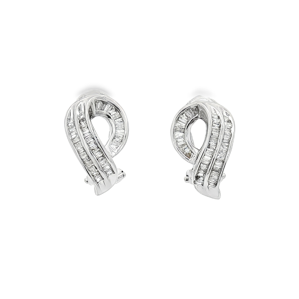 PENDIENTES DE ORO BLANCO CON DIAMANTES
