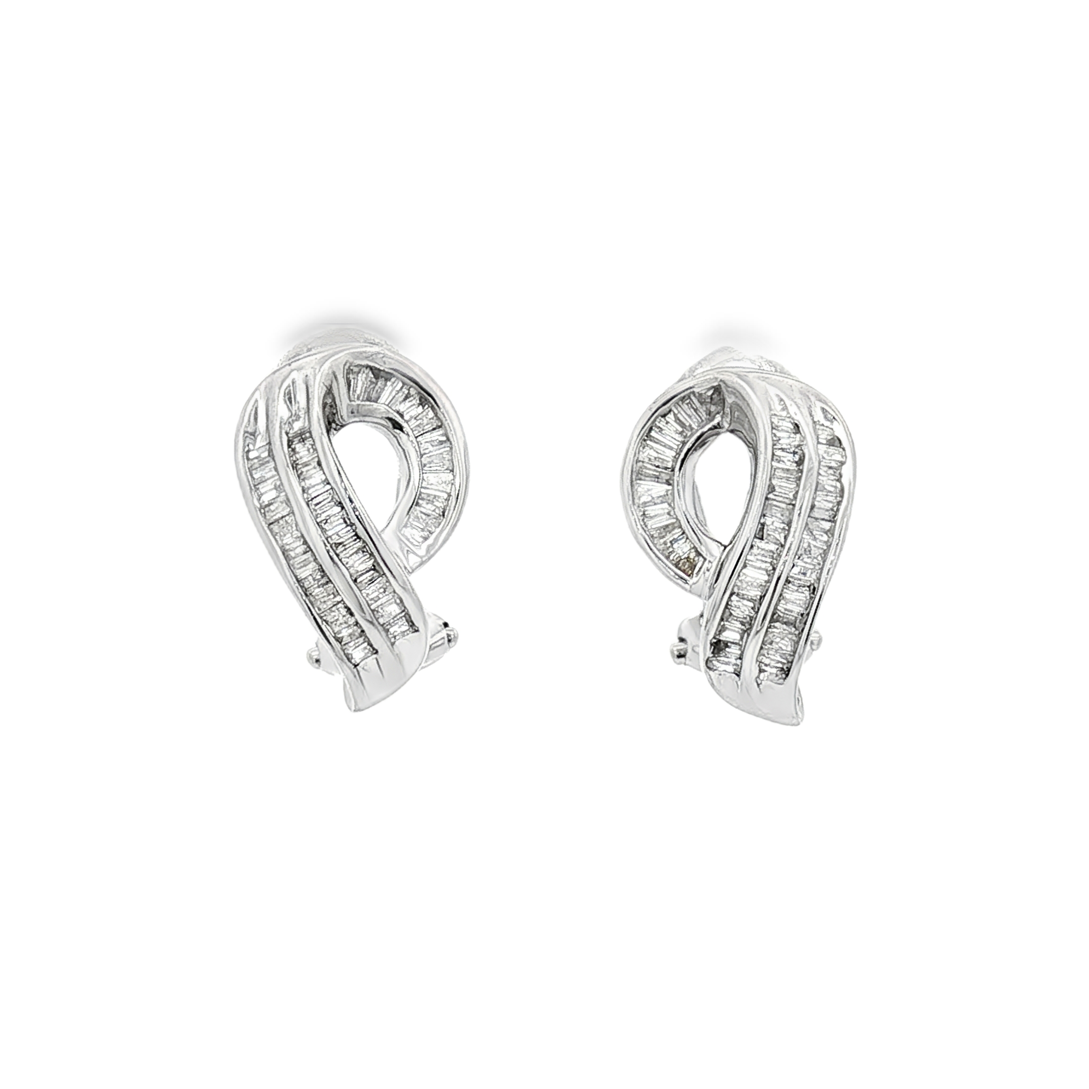 PENDIENTES DE ORO BLANCO CON DIAMANTES