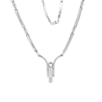 COLLAR DE ORO BLANCO CON DIAMANTE
