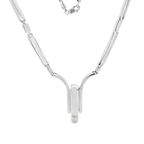 COLLAR DE ORO BLANCO CON DIAMANTE