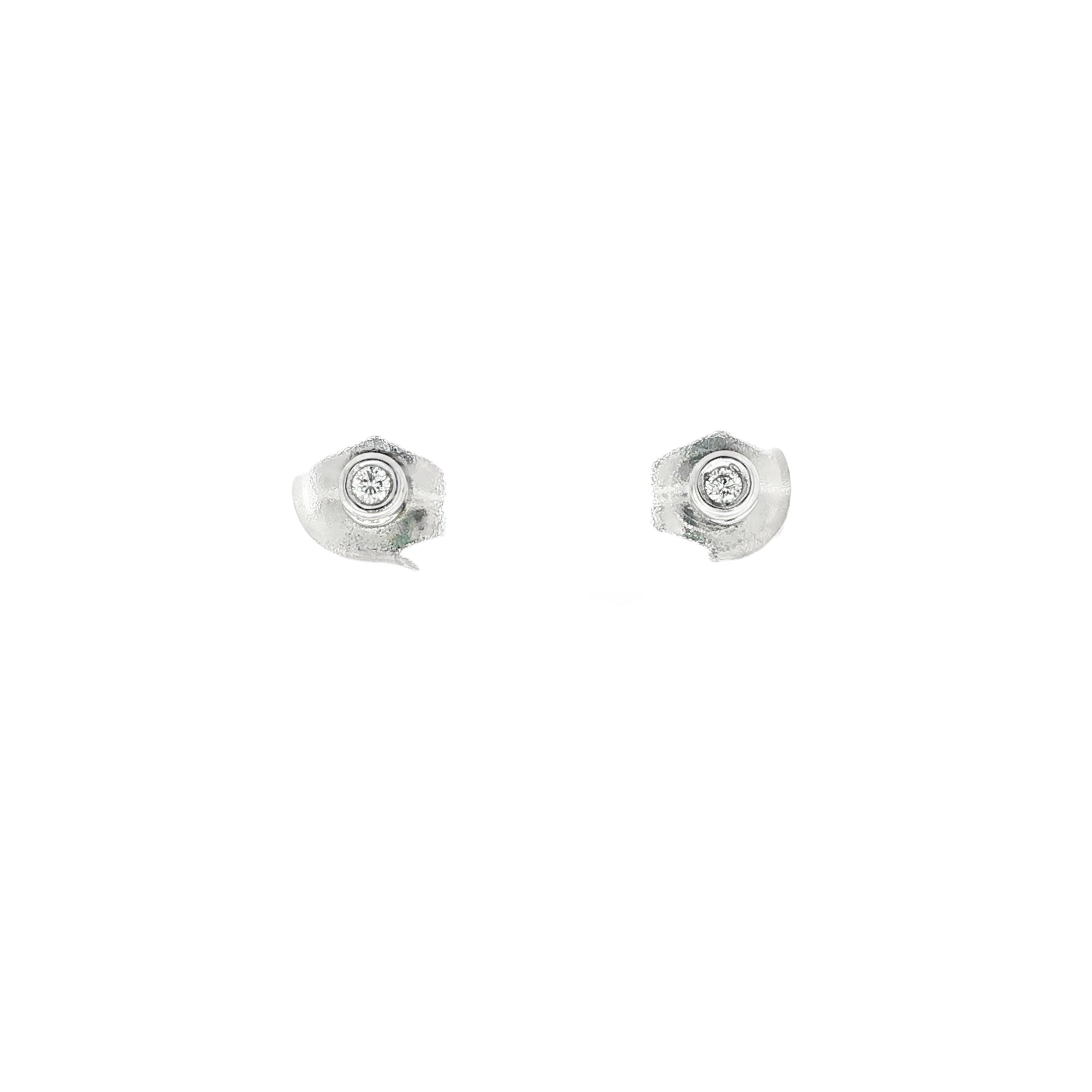PENDIENTES ORO BLANCO CON BRILLANTE