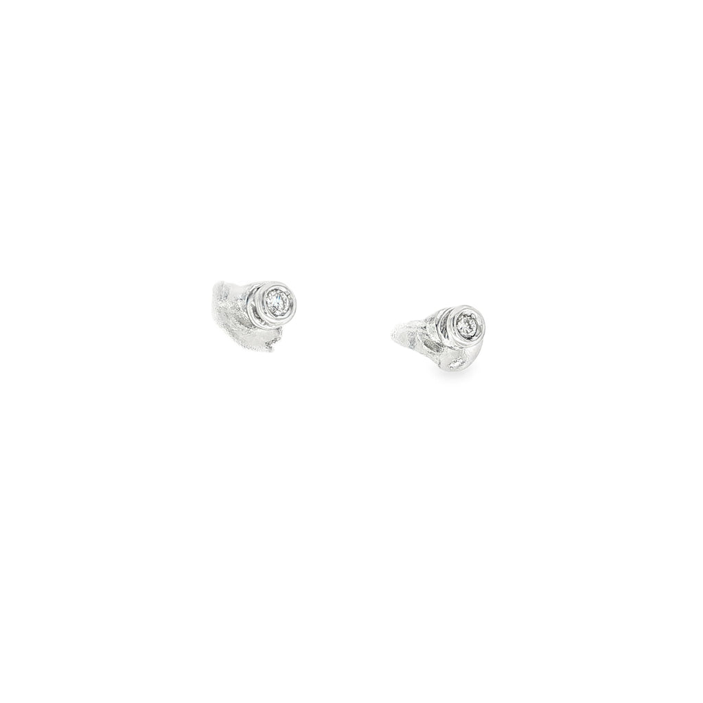 PENDIENTES ORO BLANCO CON BRILLANTE