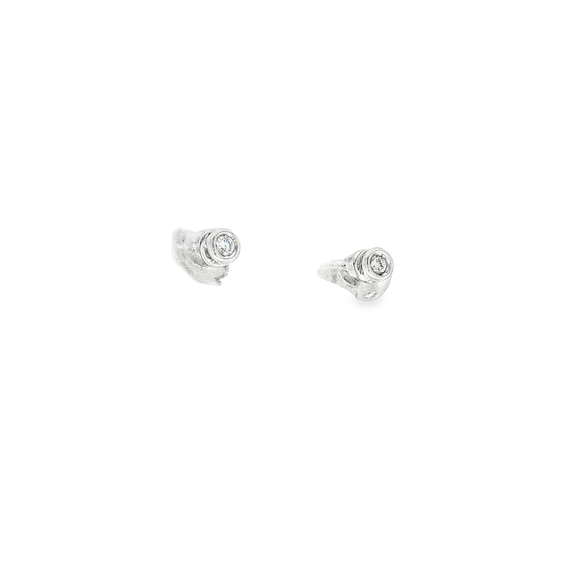 PENDIENTES ORO BLANCO CON BRILLANTE