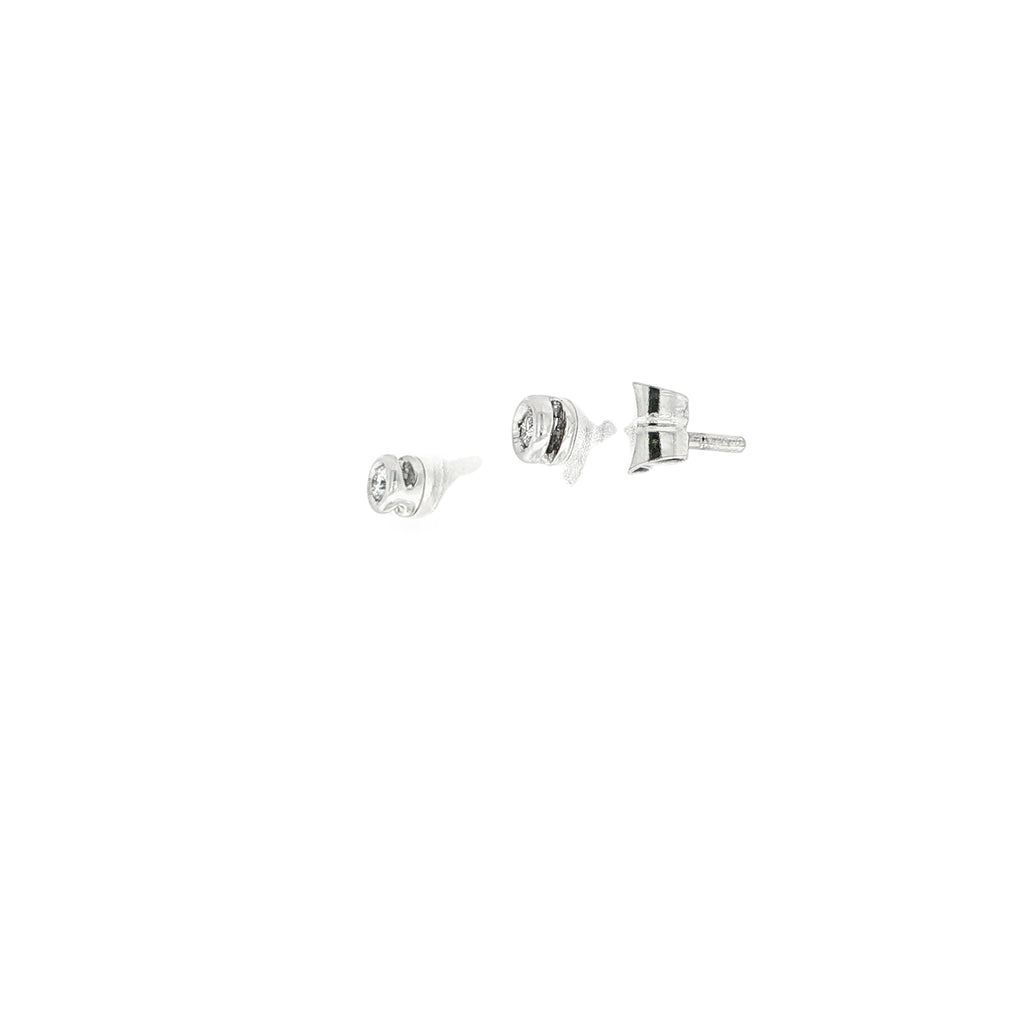 PENDIENTES ORO BLANCO CON BRILLANTE