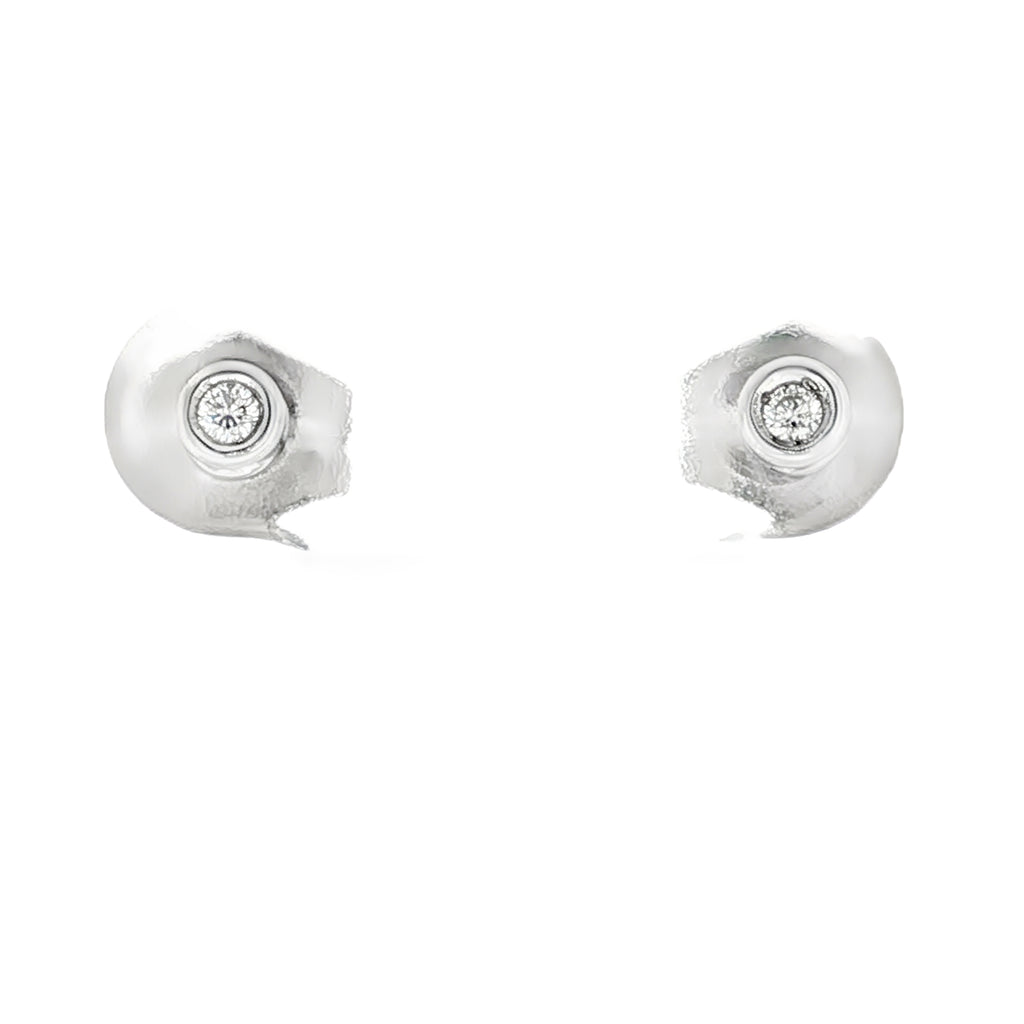 PENDIENTES ORO BLANCO CON BRILLANTE