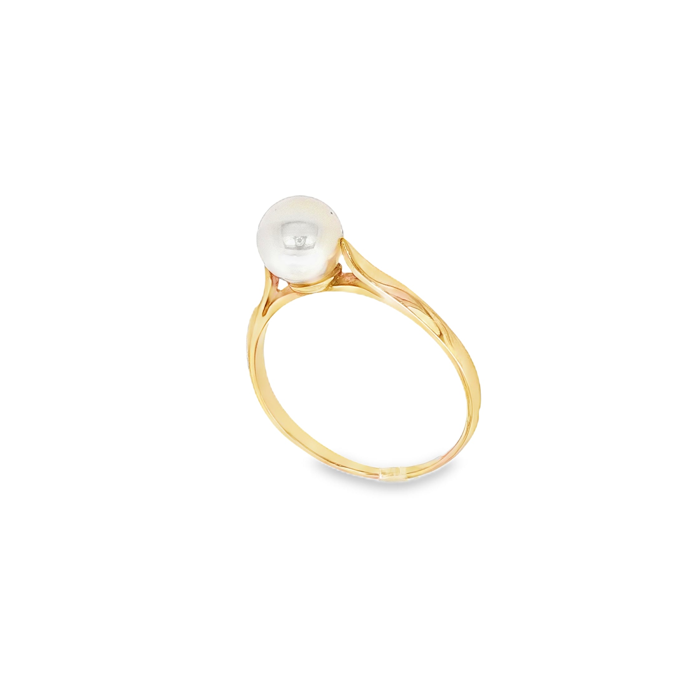 ANILLO ORO ROSA CON PERLA