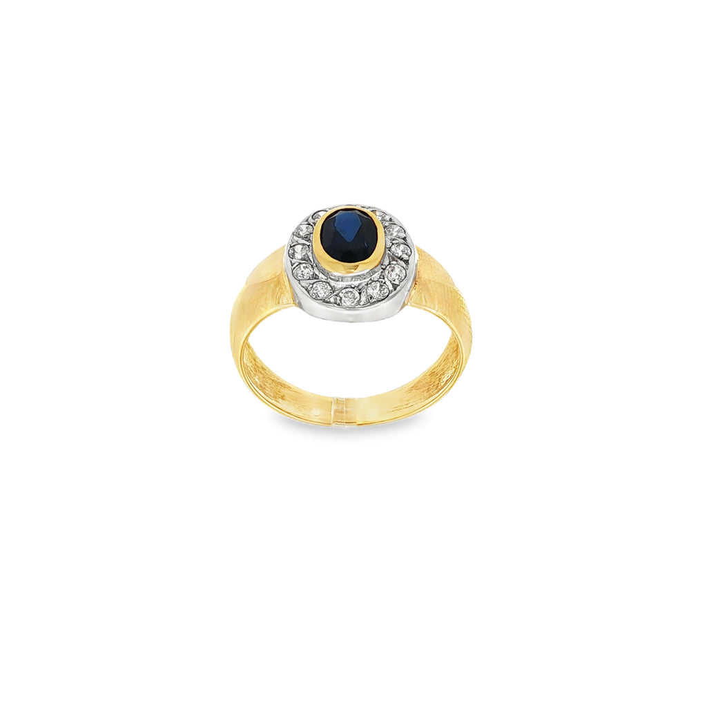 ANILLO ZAFIRO Y CIRCONITAS