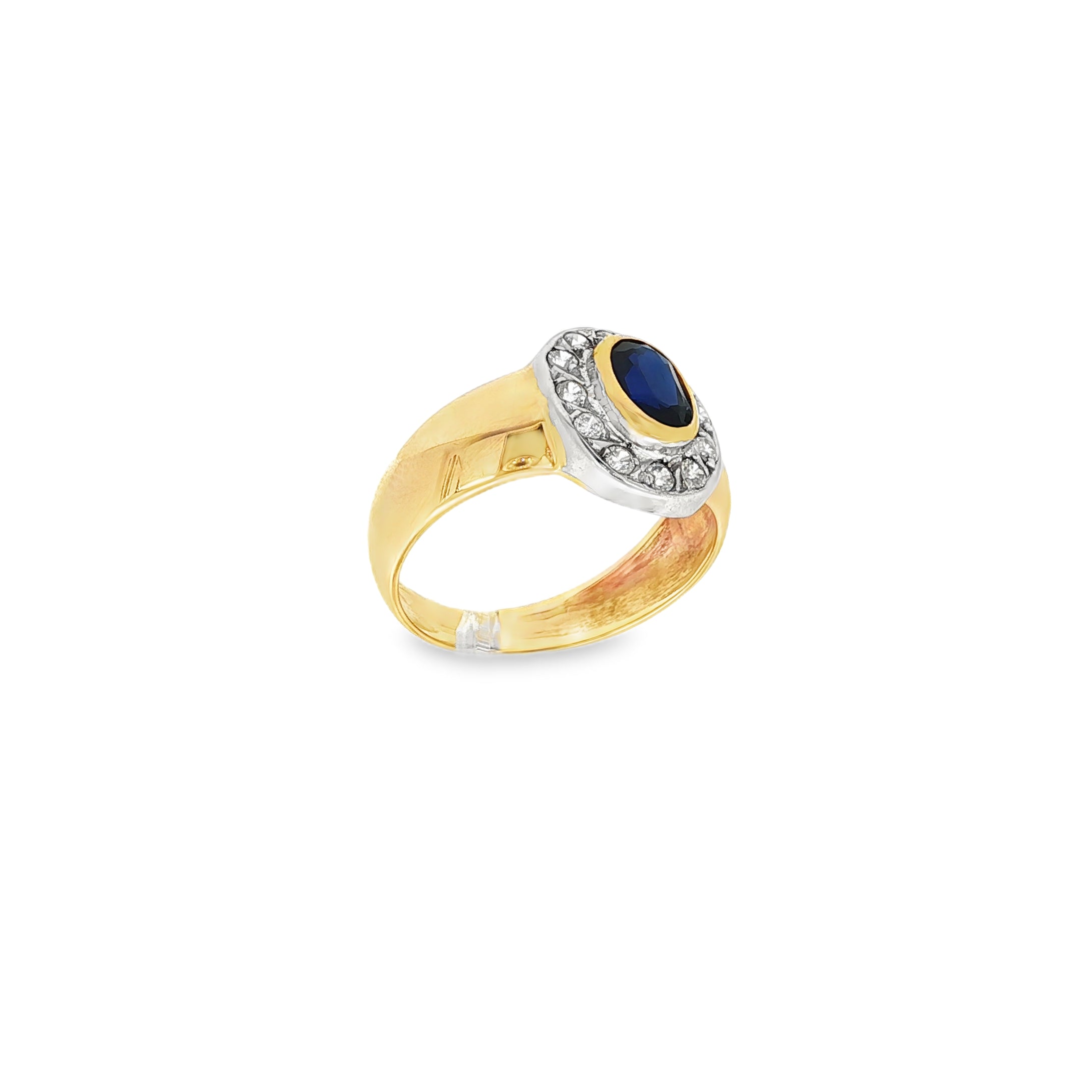 ANILLO ZAFIRO Y CIRCONITAS
